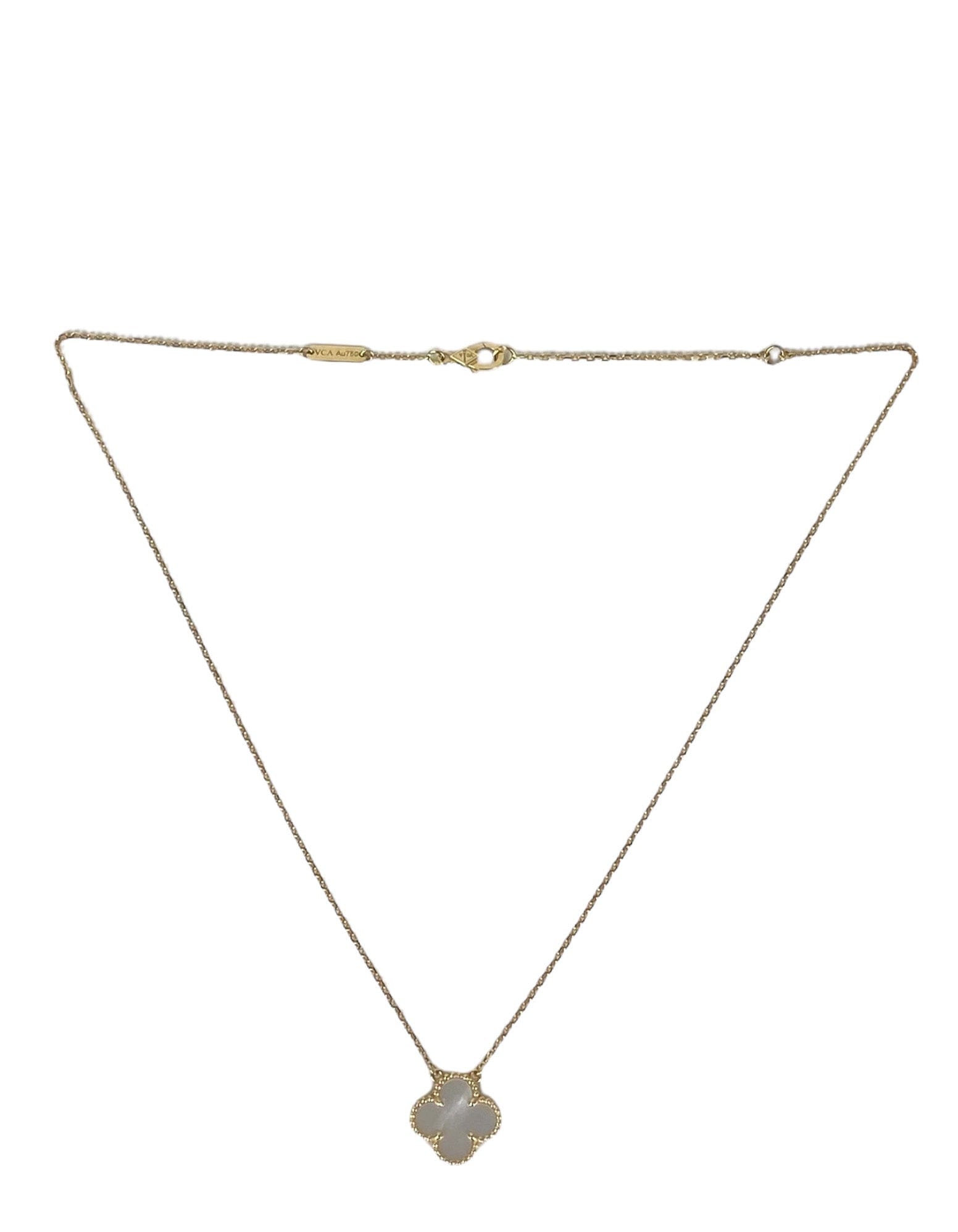 ASC Resale Van Cleef & Arpels Yellow Gold/MOP Vintage Alhambra Necklace