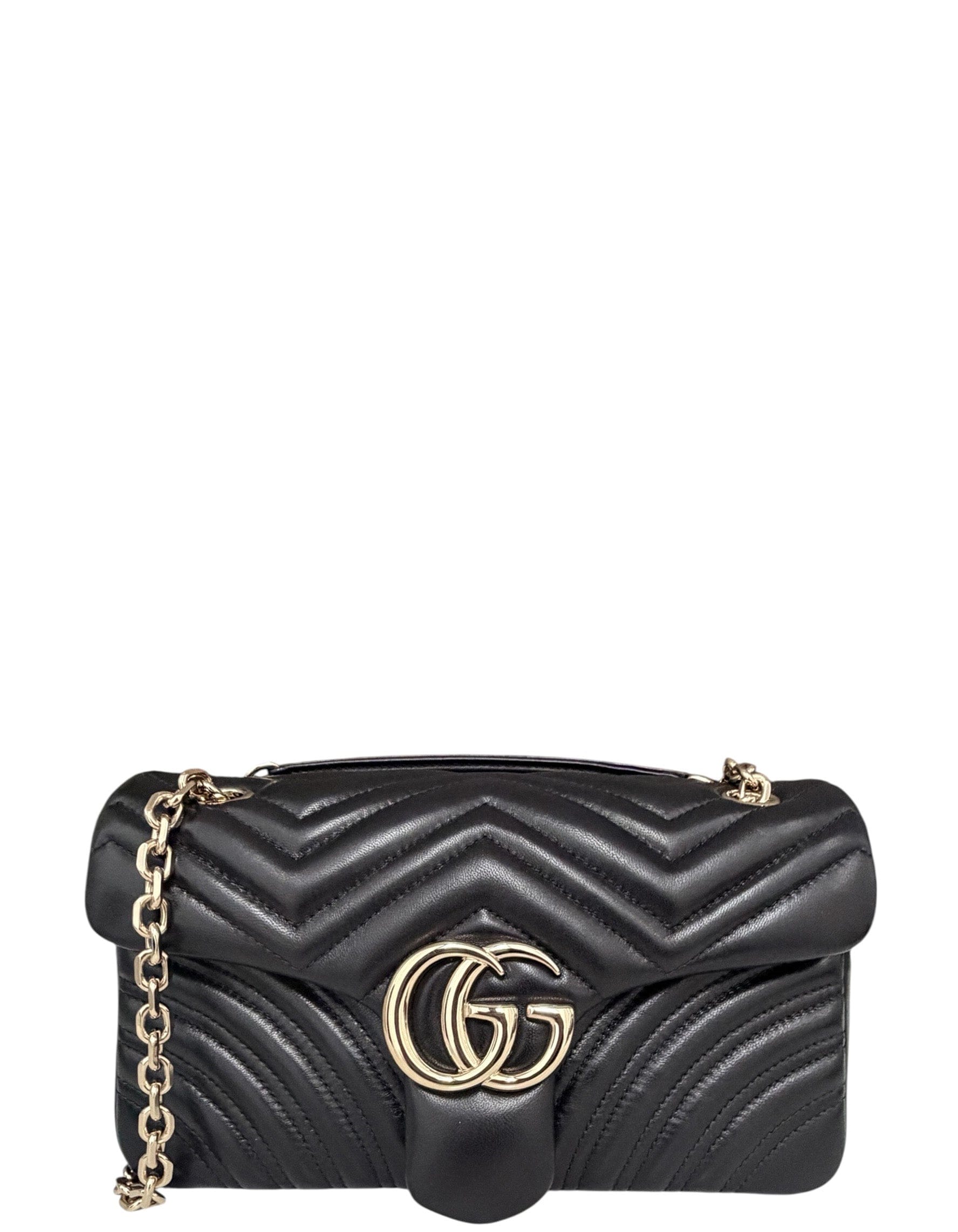 ASC Resale Gucci Black GG Marmont Shoulder Bag NEW MODEL