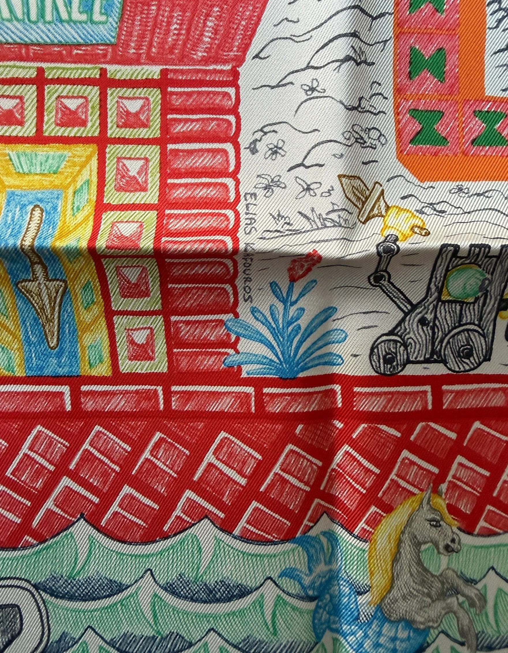 ASC Resale Hermes NWT Super Silk Quest 90cm Silk Scarf