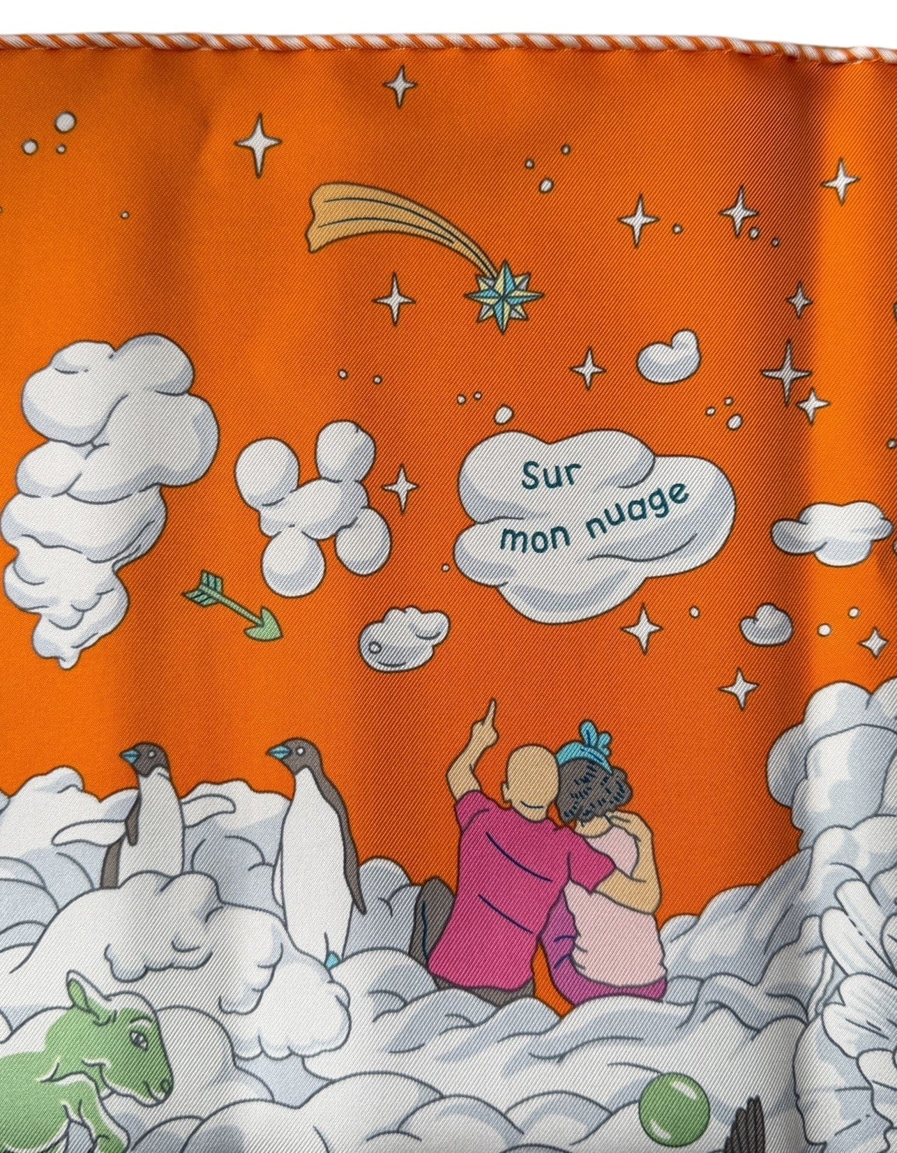 ASC Resale Hermes NWT Sur Mon Nuage 90cm Silk Scarf