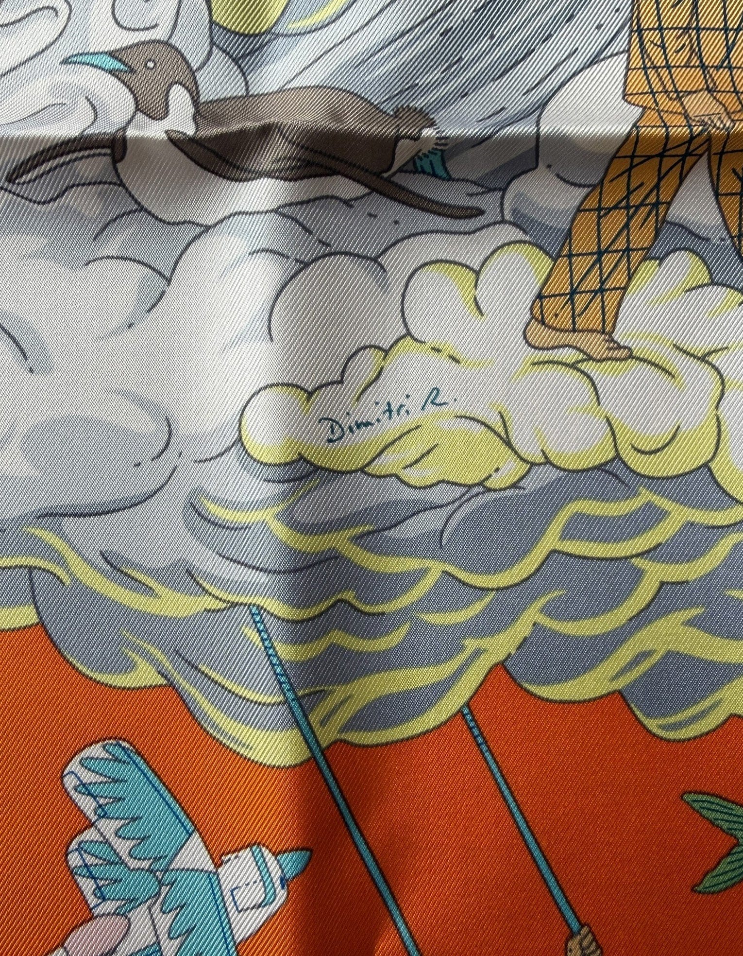 ASC Resale Hermes NWT Sur Mon Nuage 90cm Silk Scarf