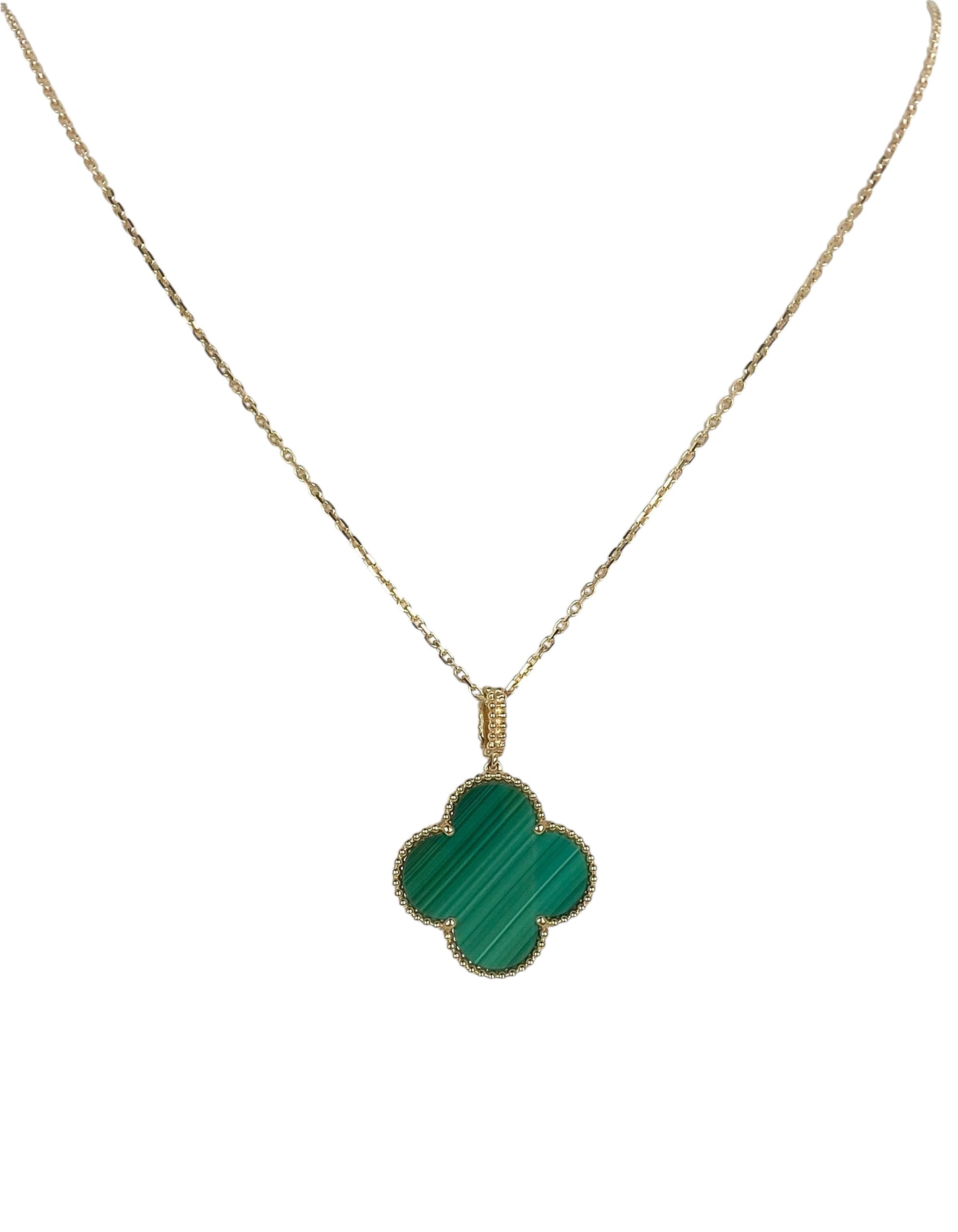 ASC Resale Van Cleef & Arpels 2025 Malachite/ 18k Magic Alhambra Pendant Necklace