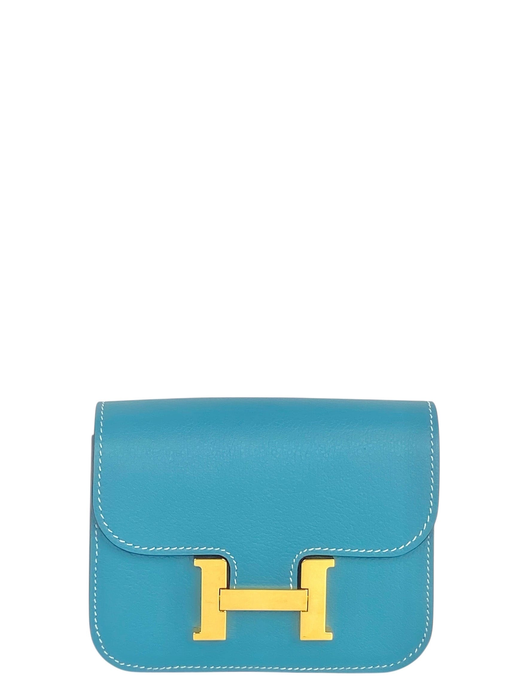 ASC Resale Hermes Blue Jean Constance Slim Wallet