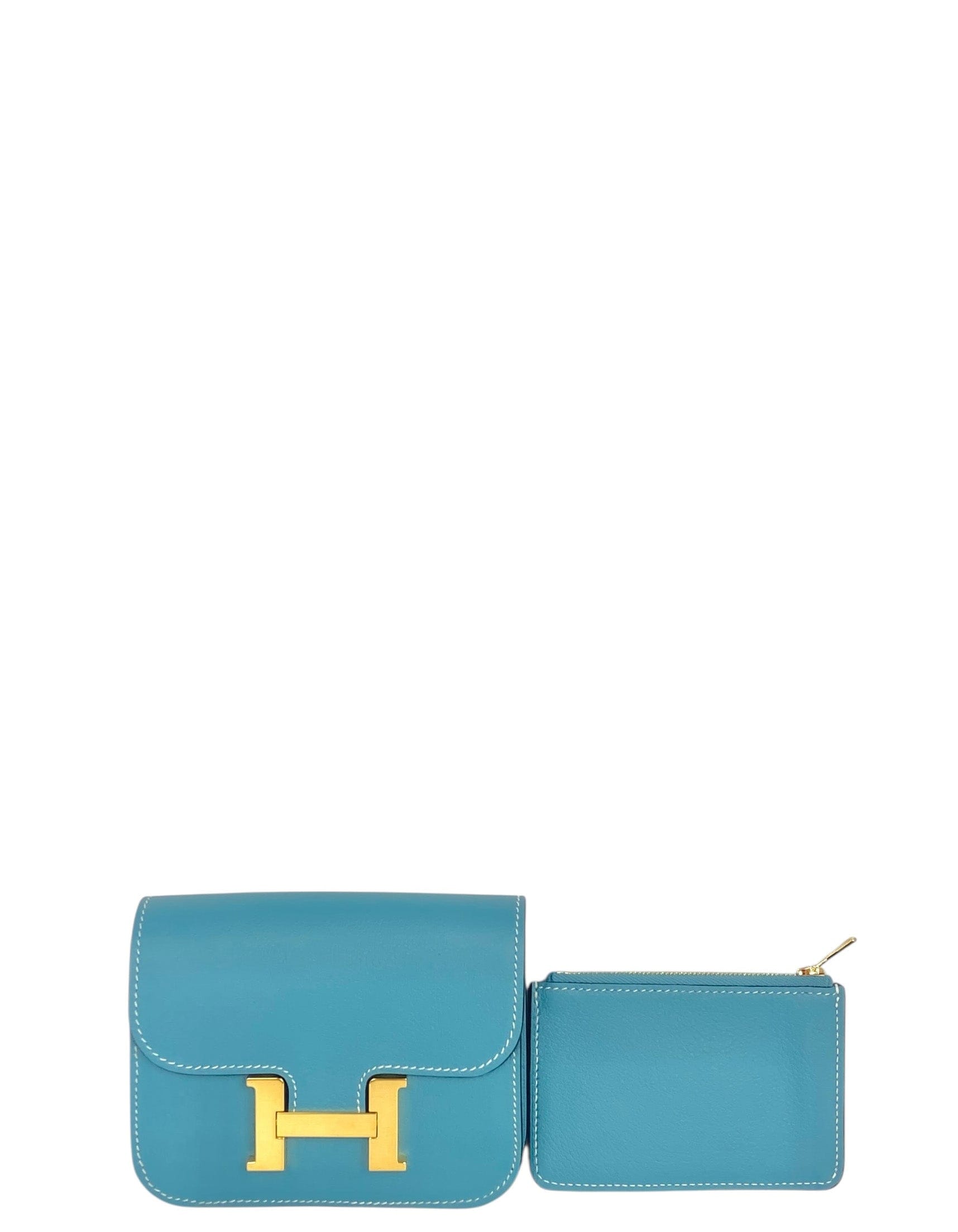 ASC Resale Hermes Blue Jean Constance Slim Wallet