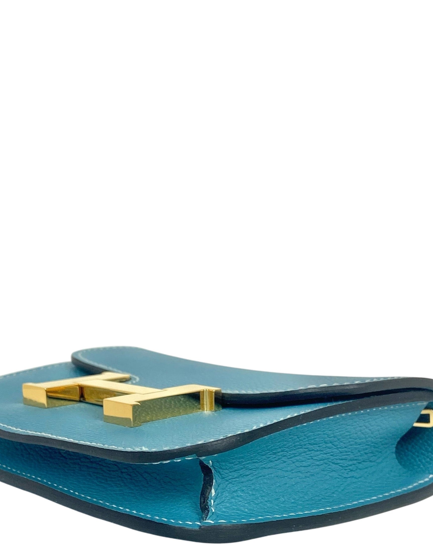 ASC Resale Hermes Blue Jean Constance Slim Wallet