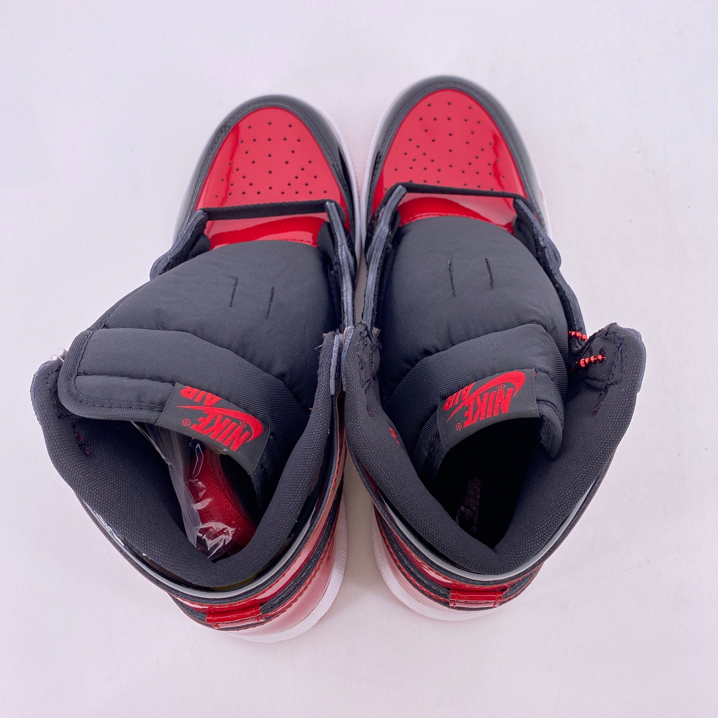 Air Jordan (GS) 1 Retro High "Patent Bred" 2021 New Size 5.5Y