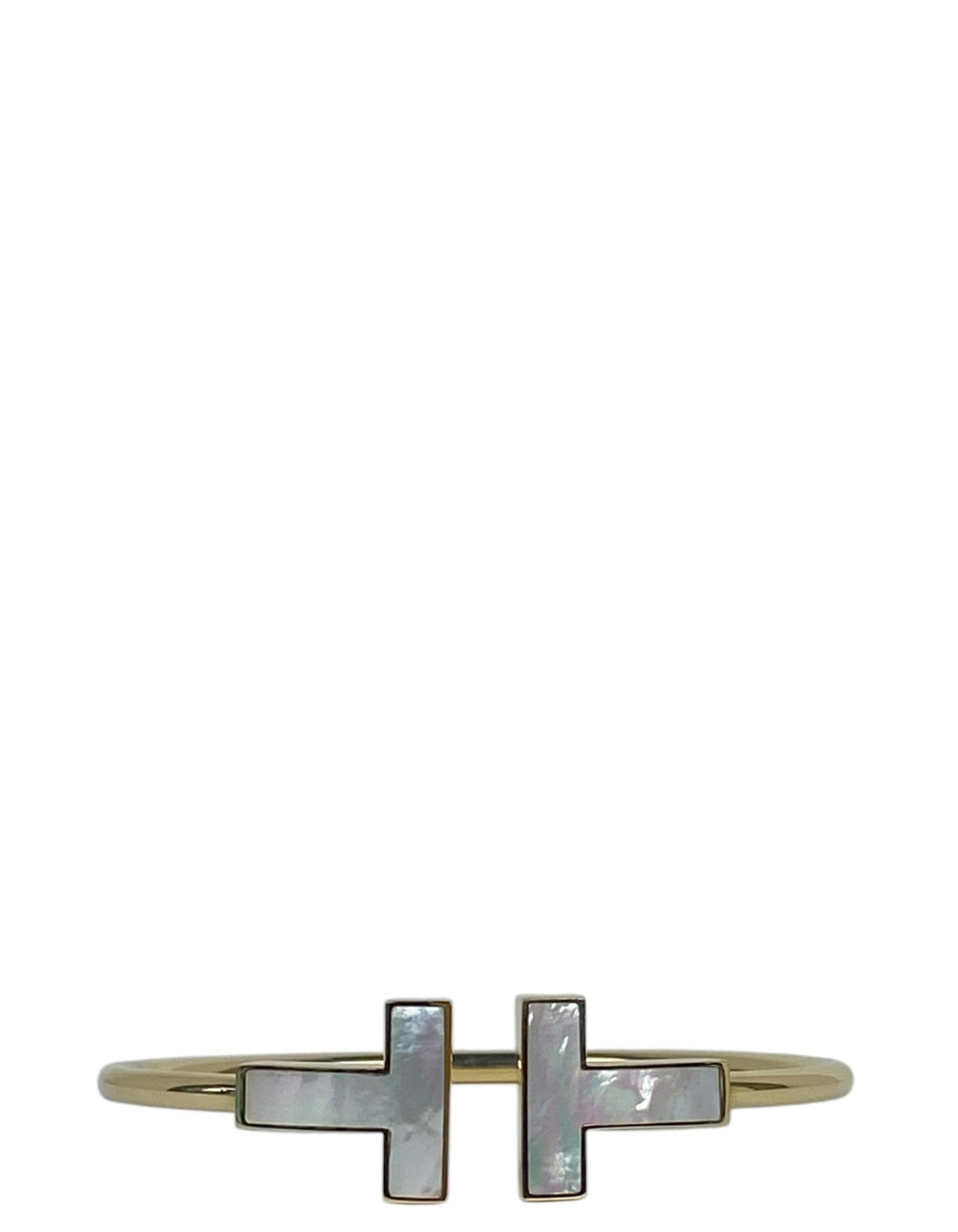 ASC Resale Tiffany MOP/ 18k Wide T Wire Bracelet