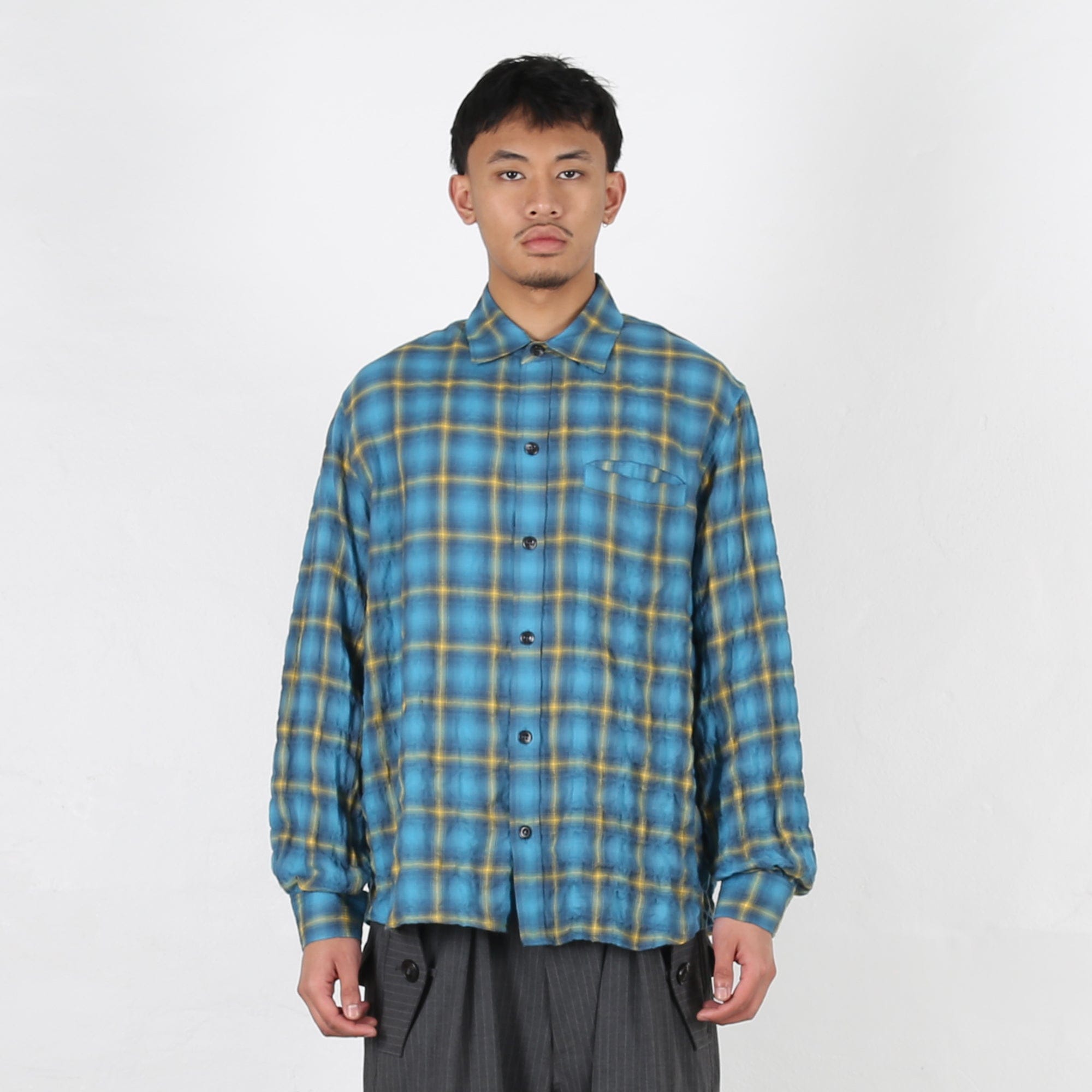 Laid.B Sun Bleached Check Shirts - Blue