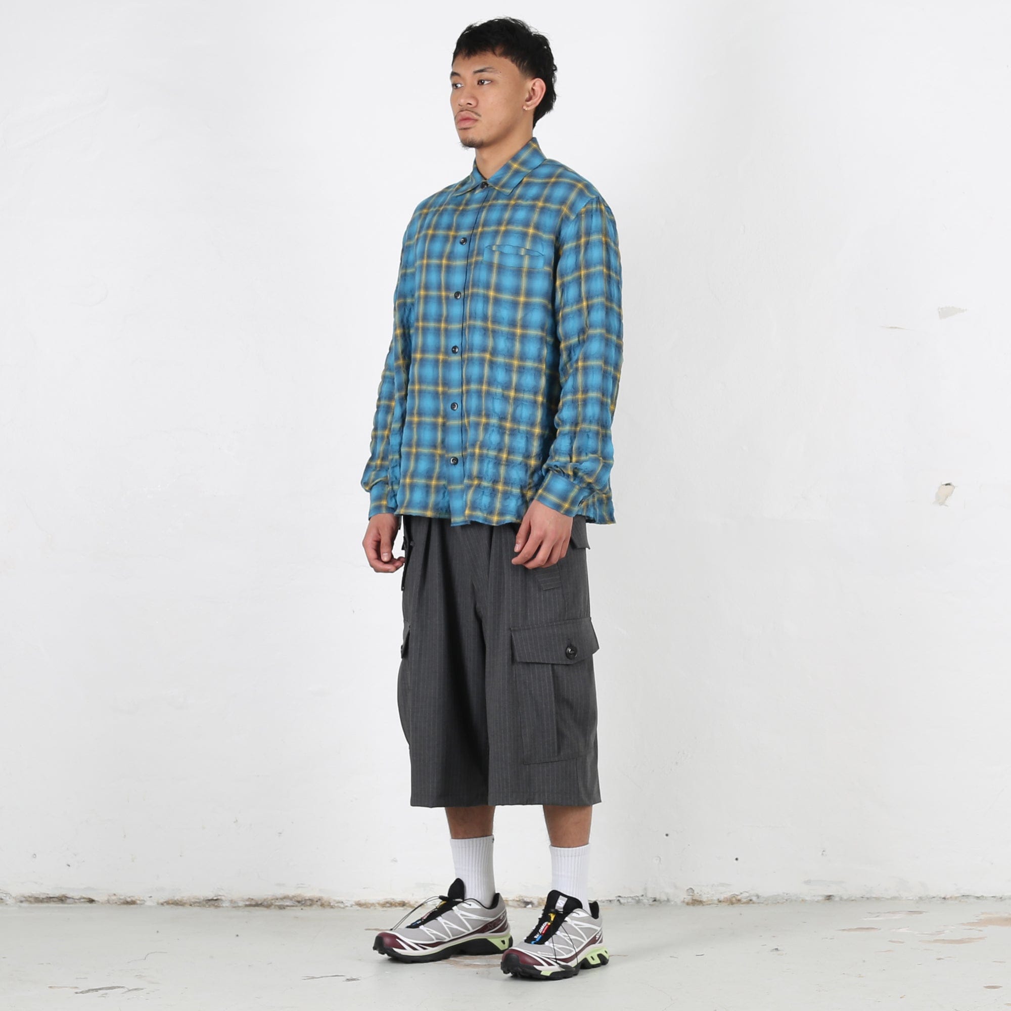 Laid.B Sun Bleached Check Shirts - Blue