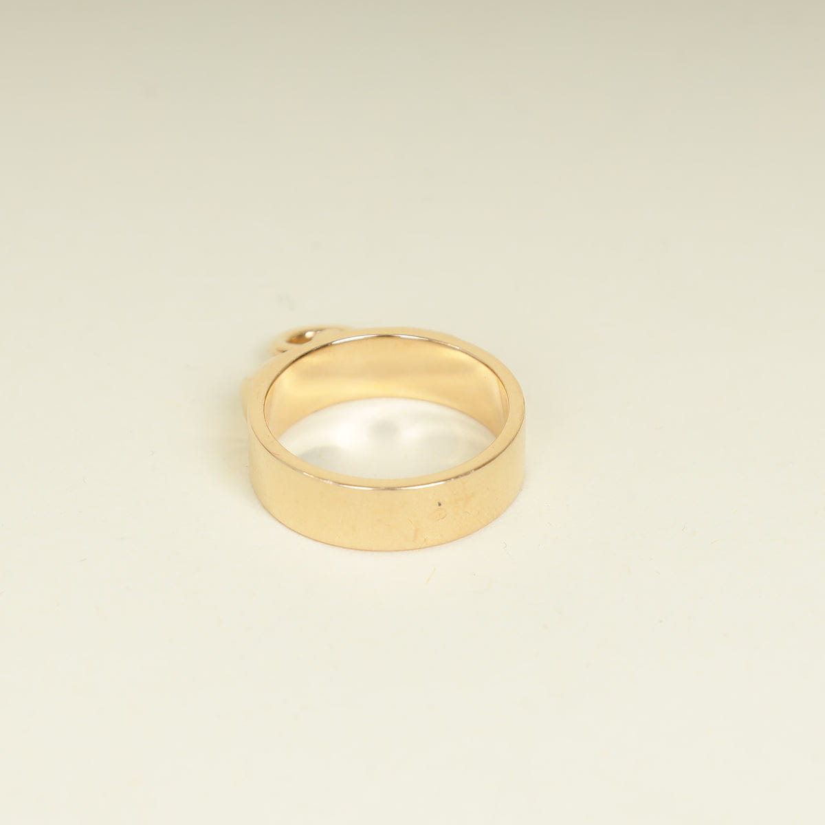 Hermes 18K Rose Gold Collier De Chien Small Model Ring 48