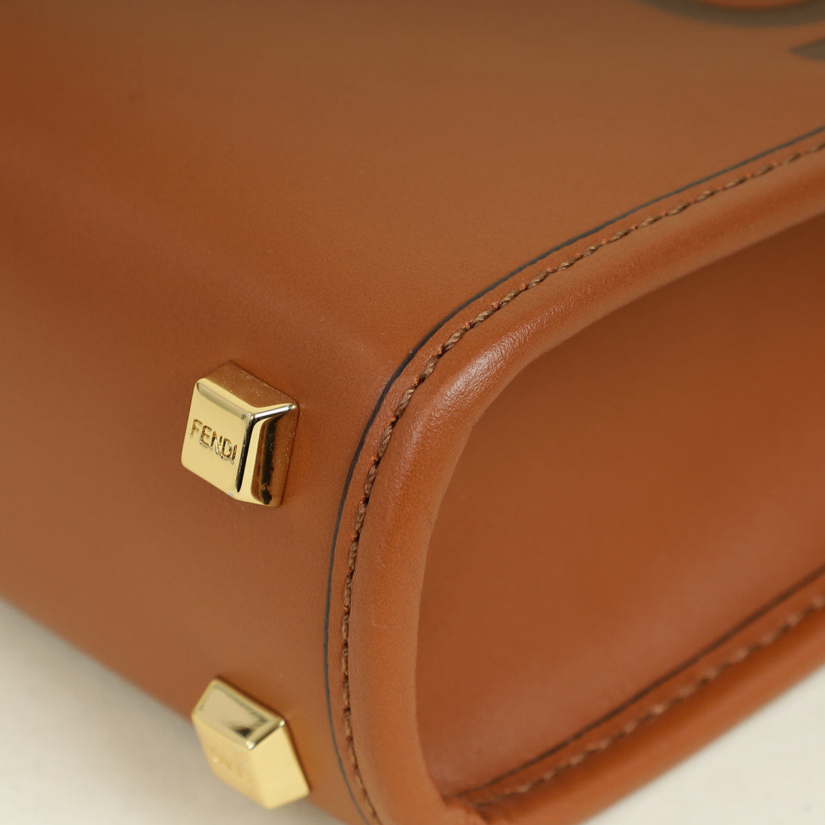 Fendi Brown Mini Sunshine Shopper Bag