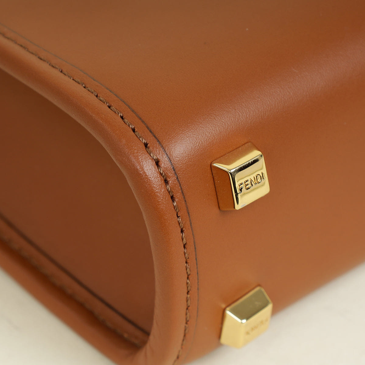 Fendi Brown Mini Sunshine Shopper Bag