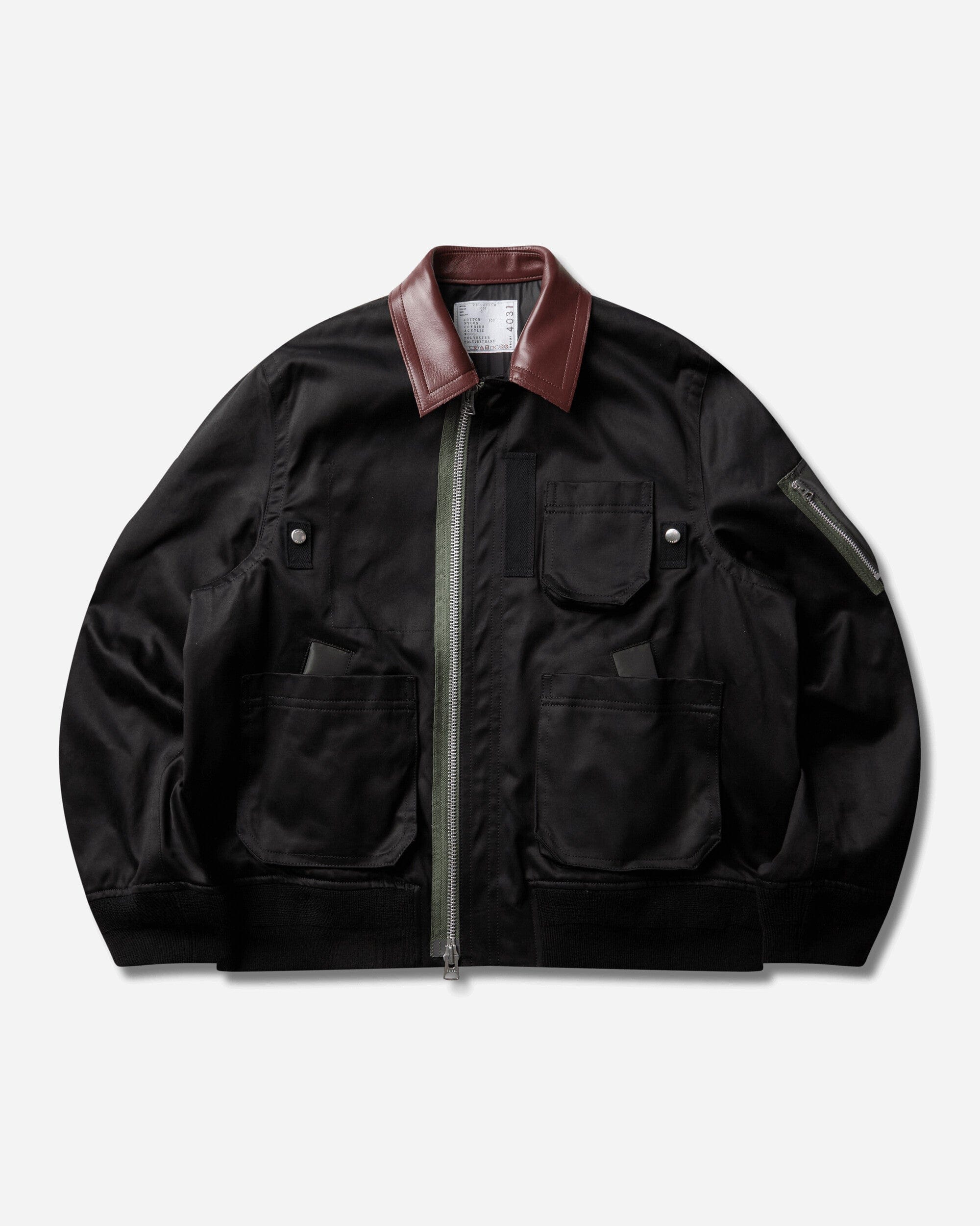 Sacai Men's Cotton Chino Blouson Black