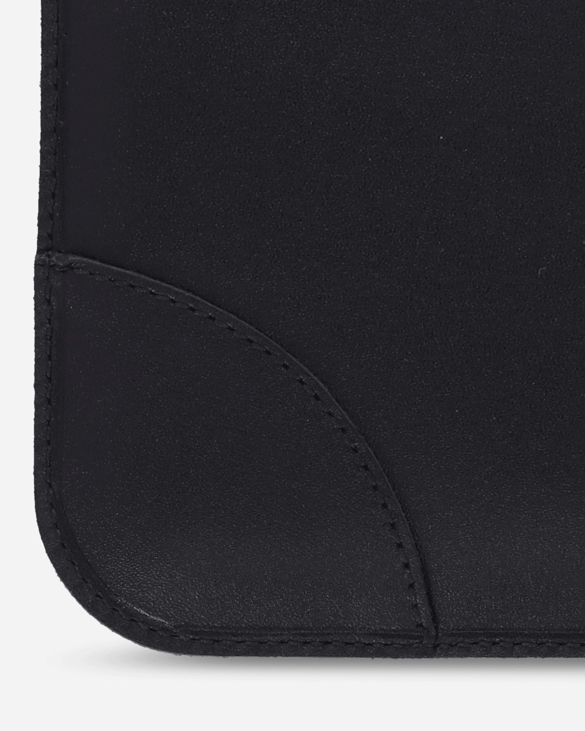 Comme Des Garçons Wallet Silver Eyelet Zip Pouch Black