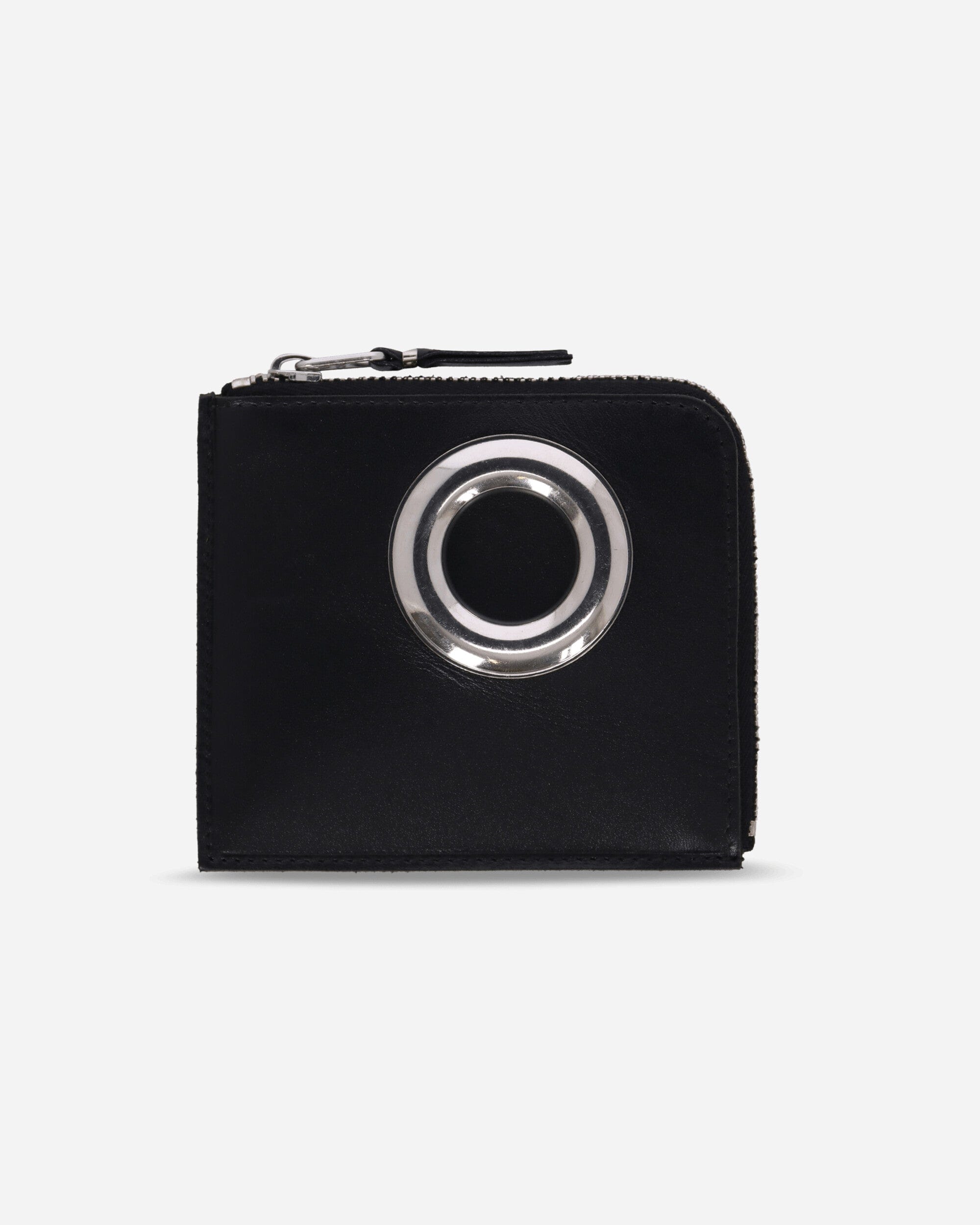 Comme Des Garçons Wallet Silver Eyelet Zip-Around Wallet Black