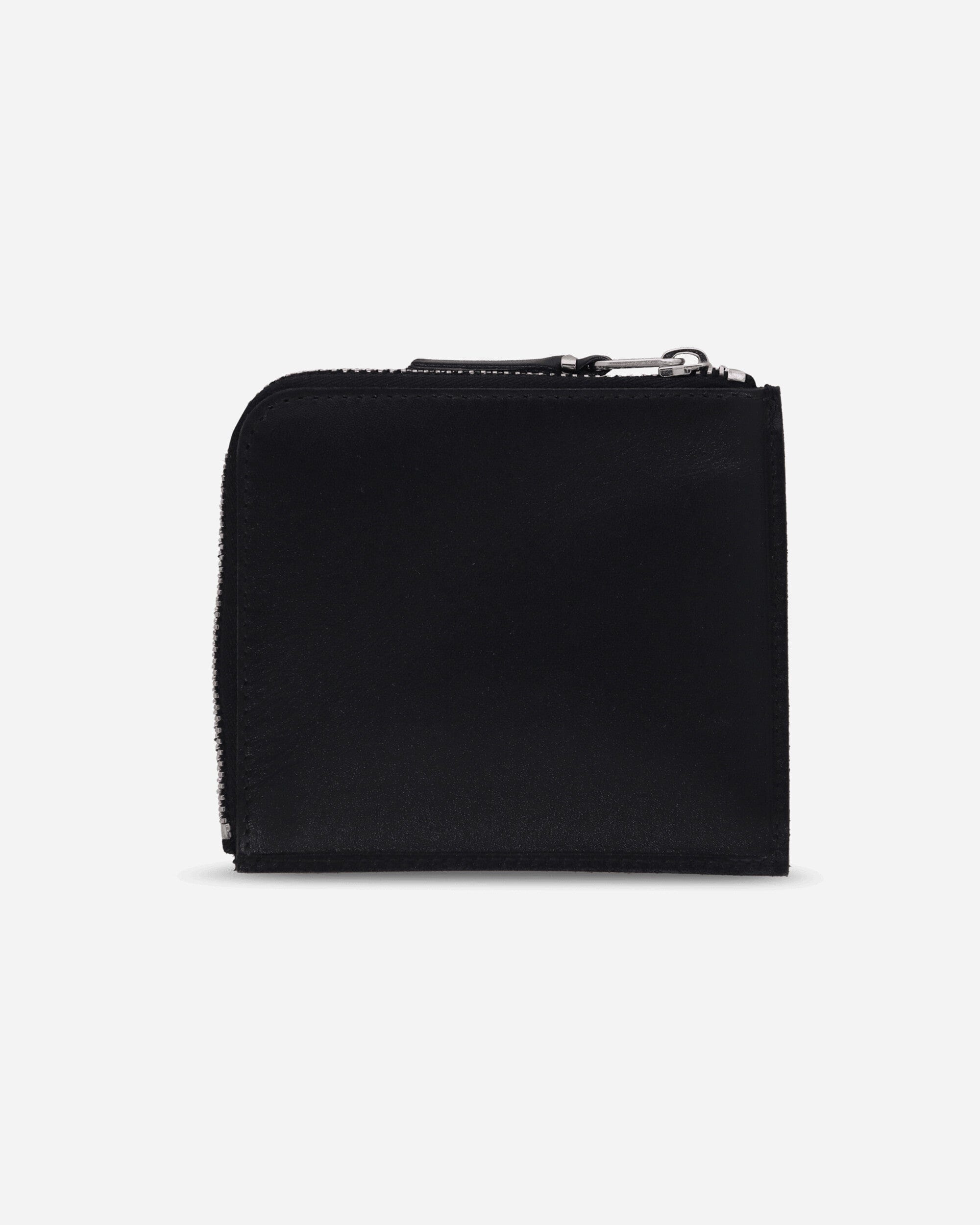Comme Des Garçons Wallet Silver Eyelet Zip-Around Wallet Black