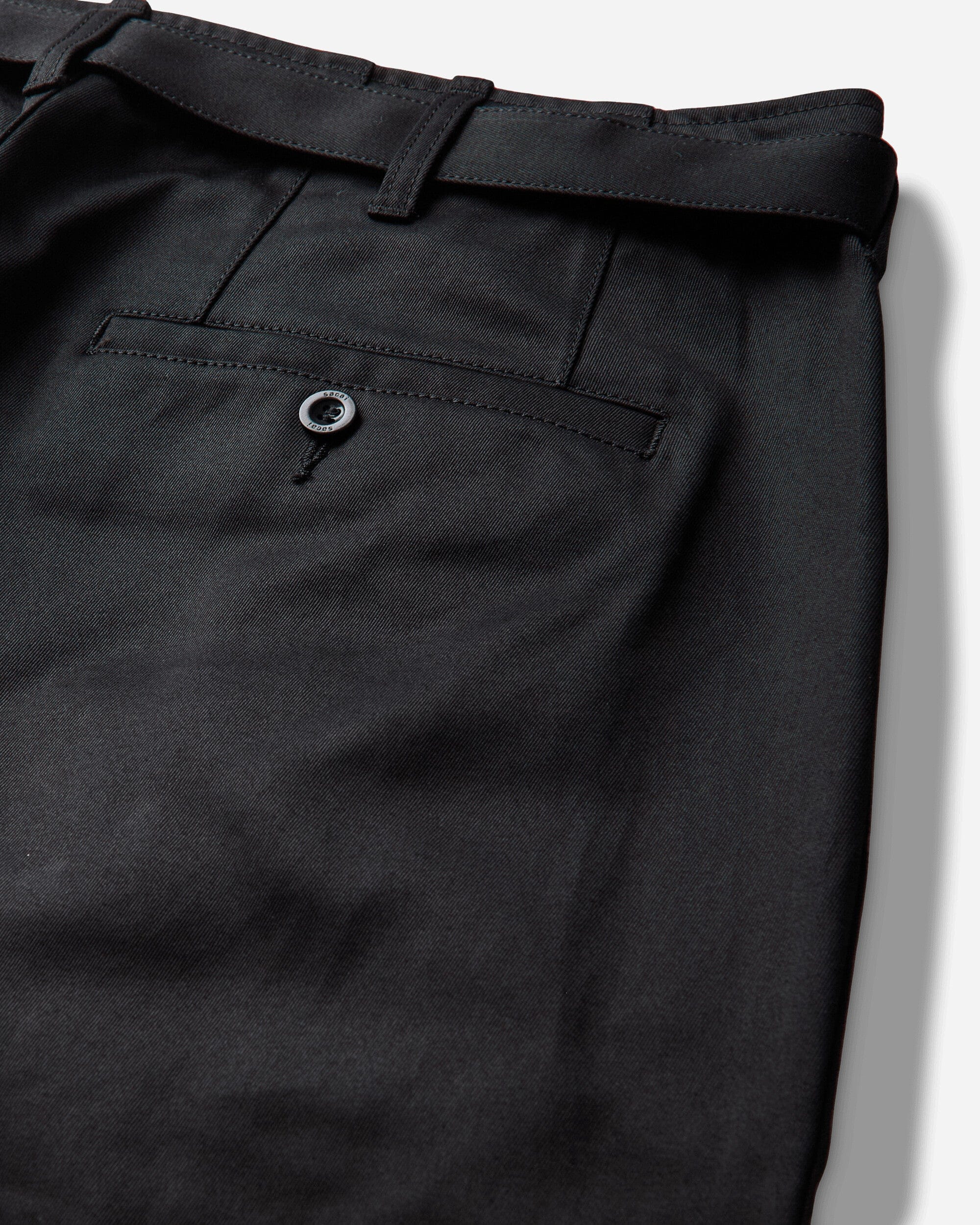 Sacai Men's Cotton Chino Pants Black