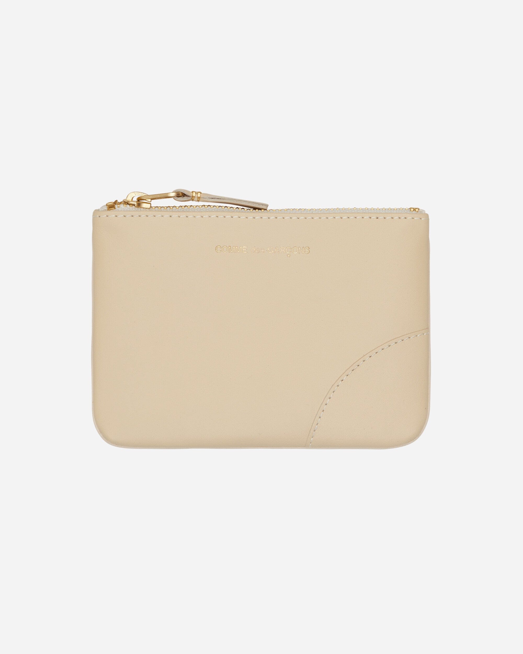 Comme Des Garçons Wallet Classic Line Zip Pouch Off White
