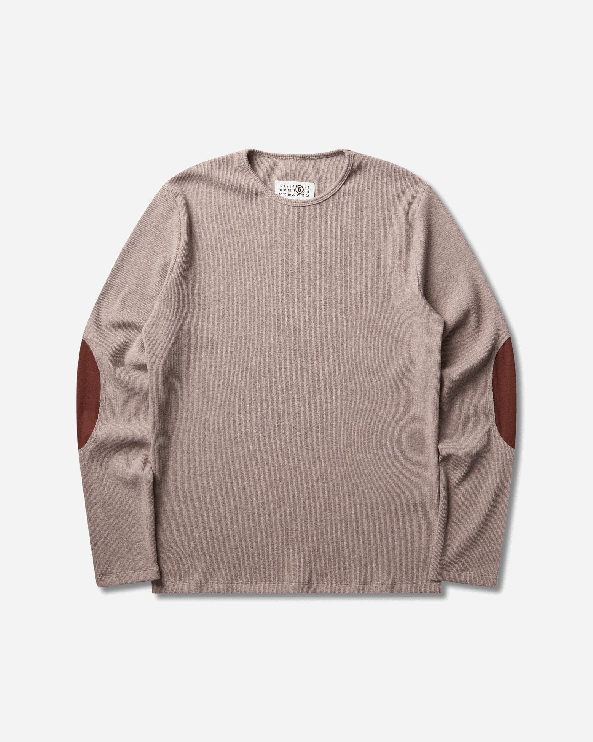 MM6 Maison Margiela Men's Elbow Patch Sweater Taupe