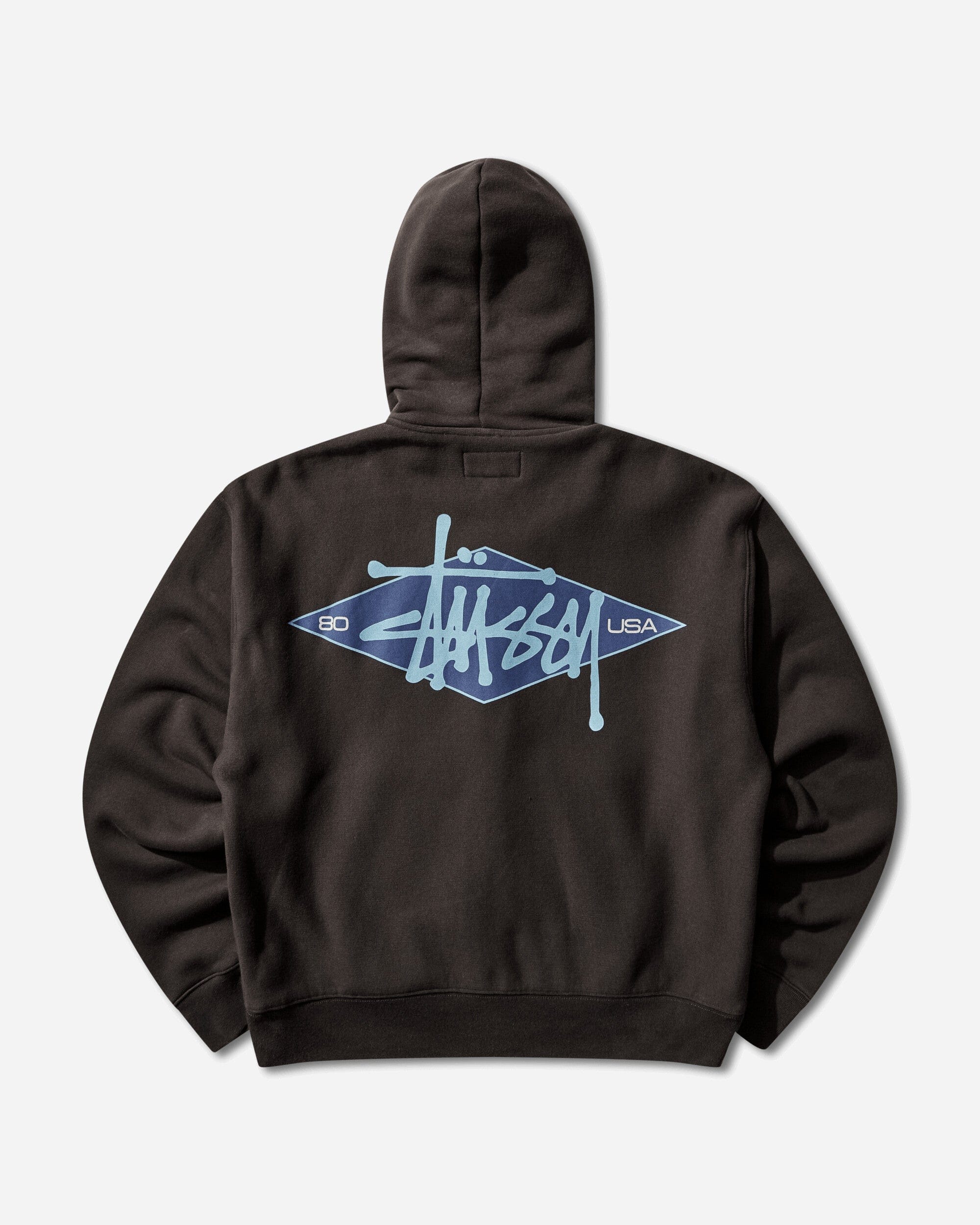 Stussy Basic Diamond Zip Hoodie Black