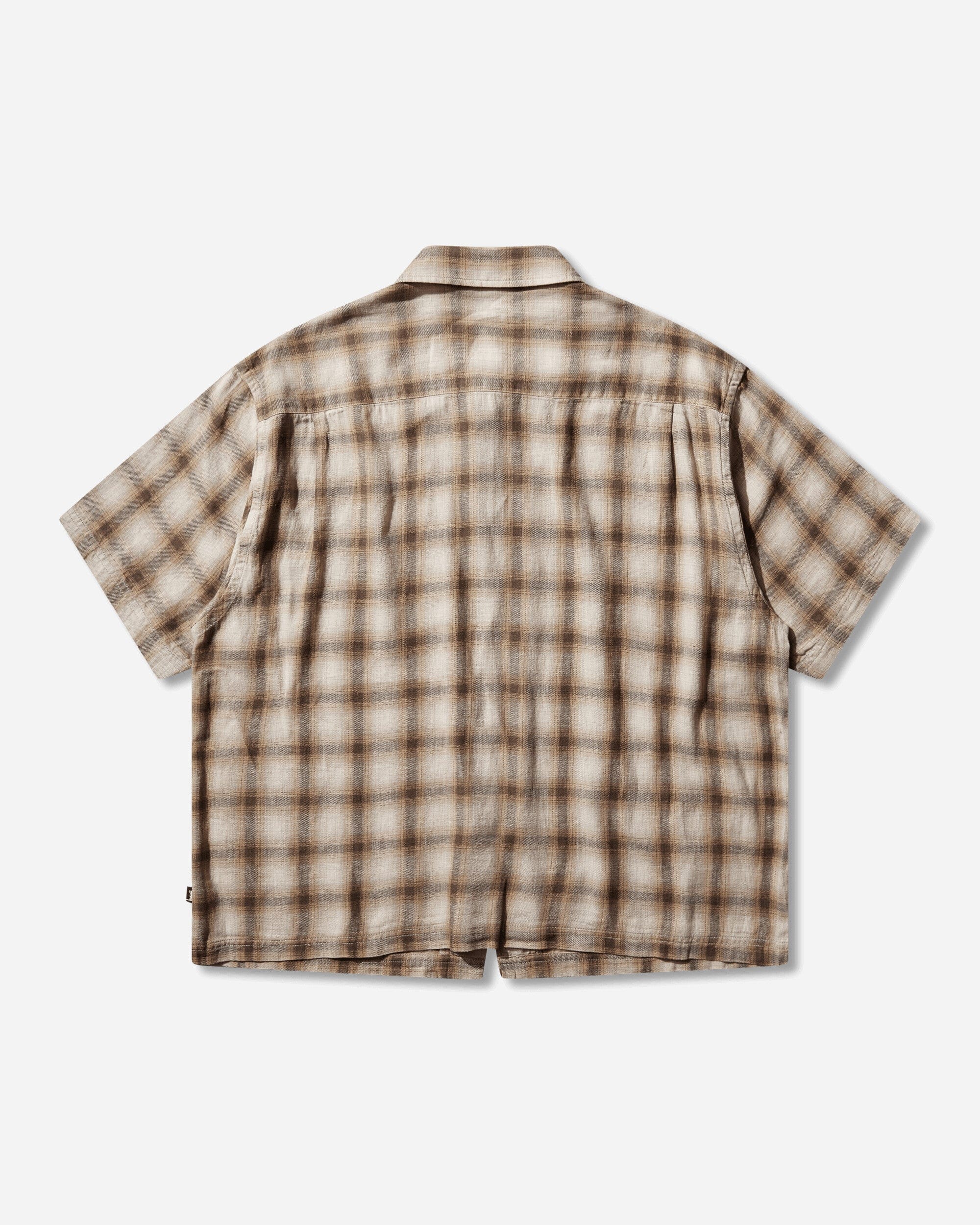 Stussy Liam Shortsleeve Plaid Shirt Brown