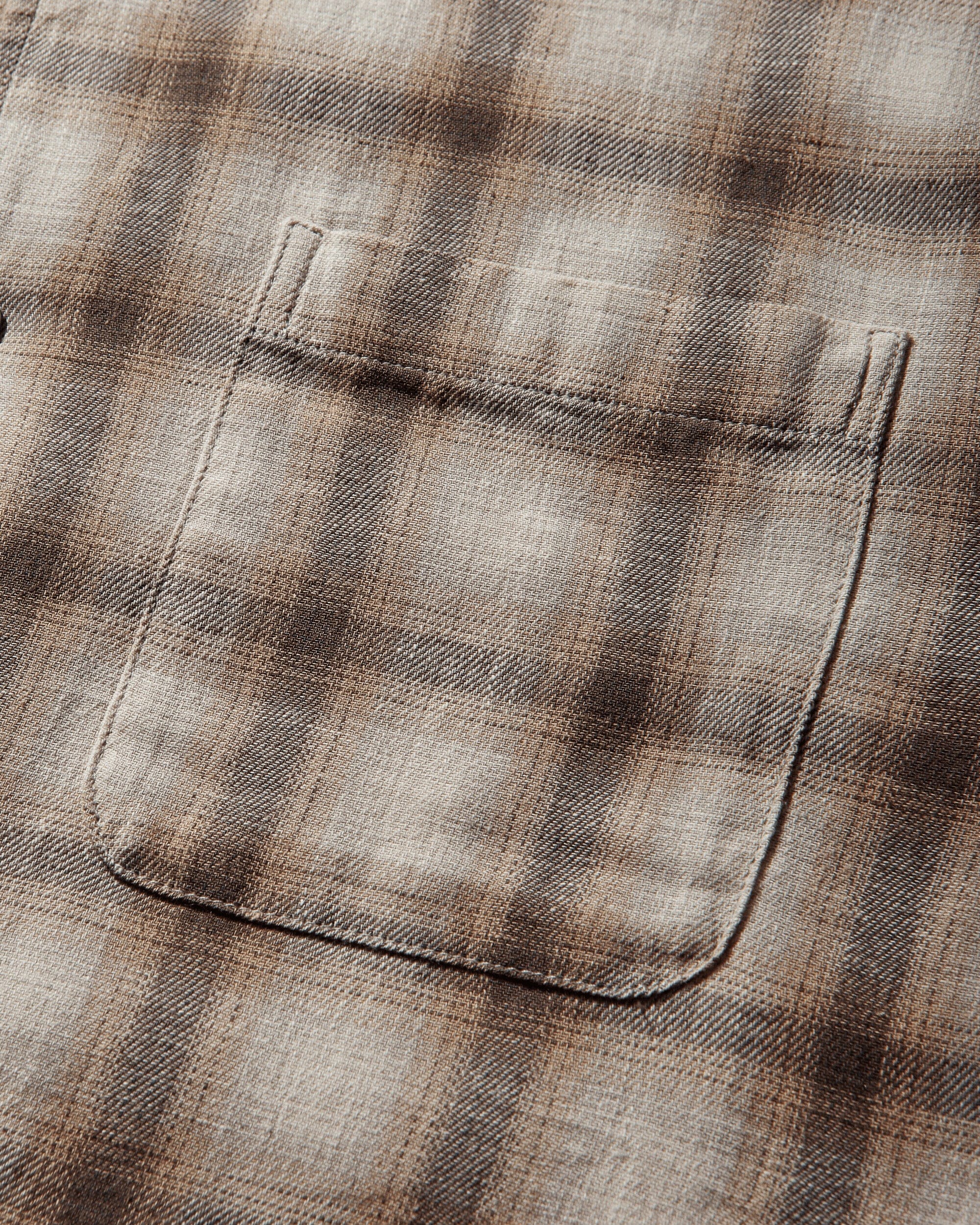 Stussy Liam Shortsleeve Plaid Shirt Brown