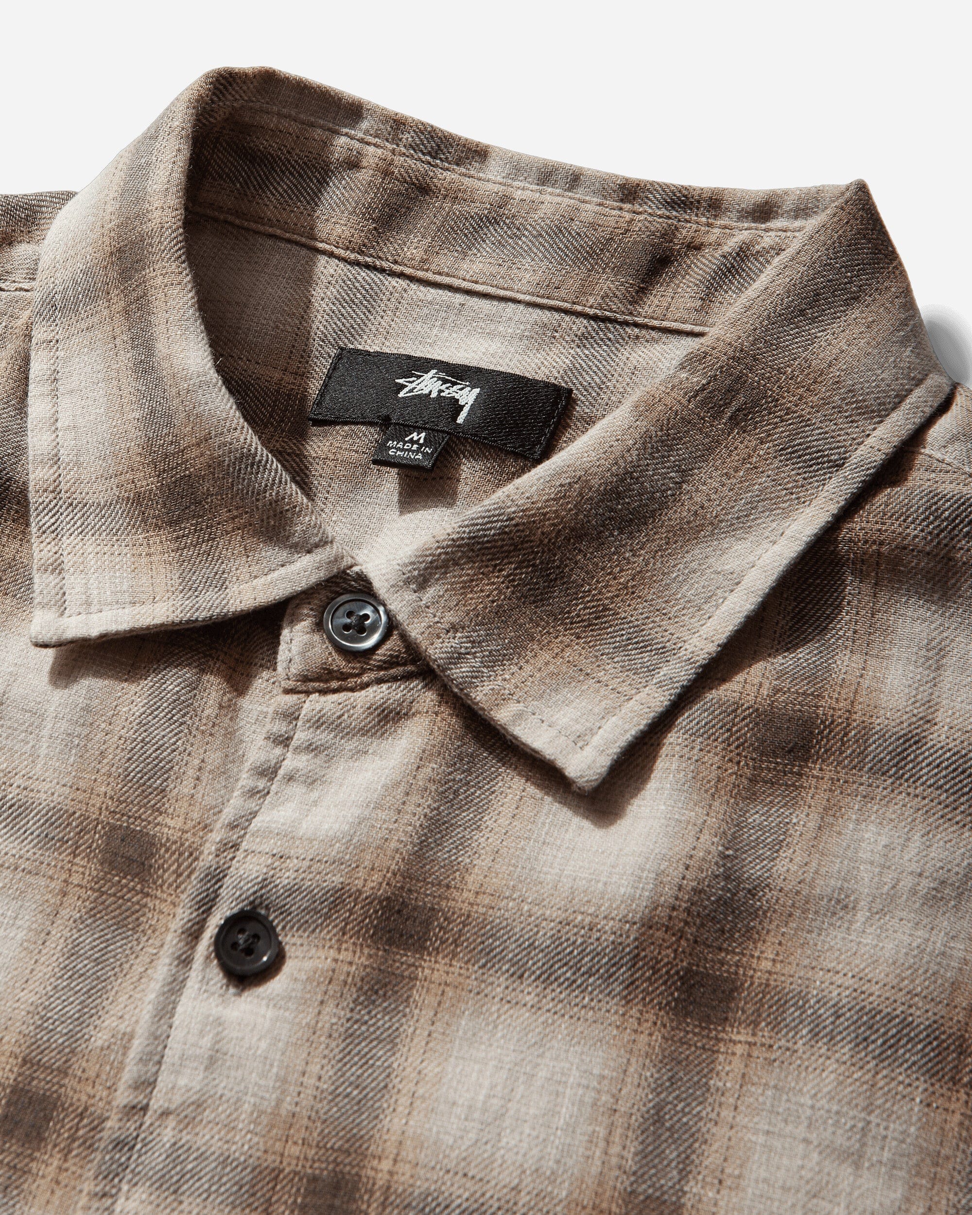 Stussy Liam Shortsleeve Plaid Shirt Brown