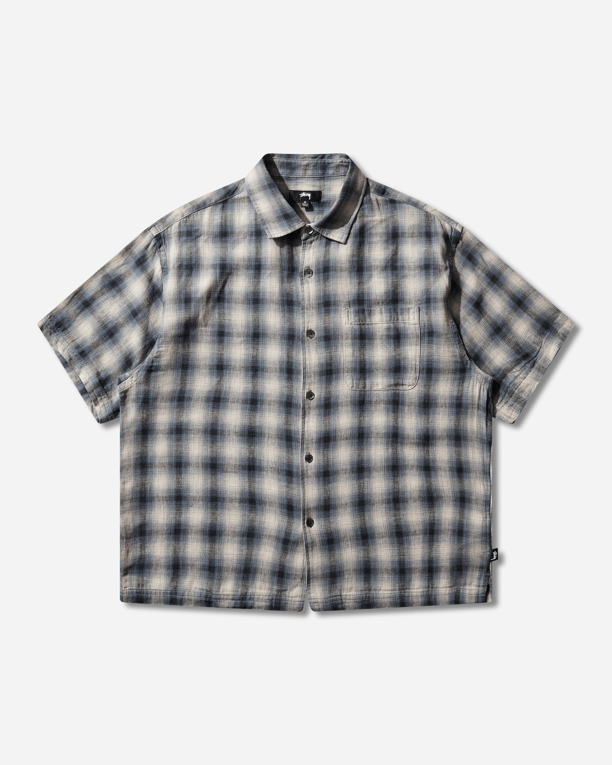 Stussy Liam Shortsleeve Plaid Shirt Blue