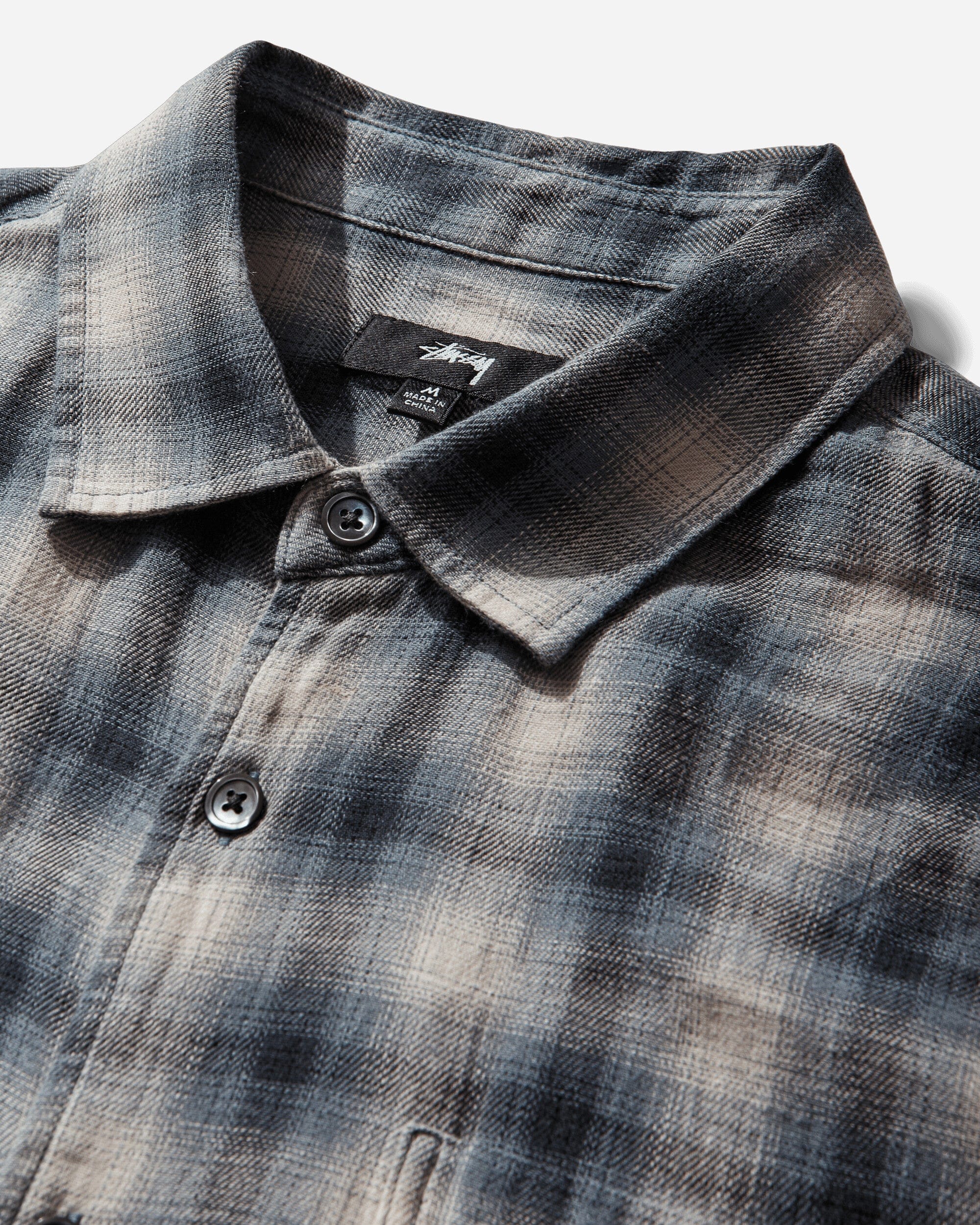 Stussy Liam Shortsleeve Plaid Shirt Blue