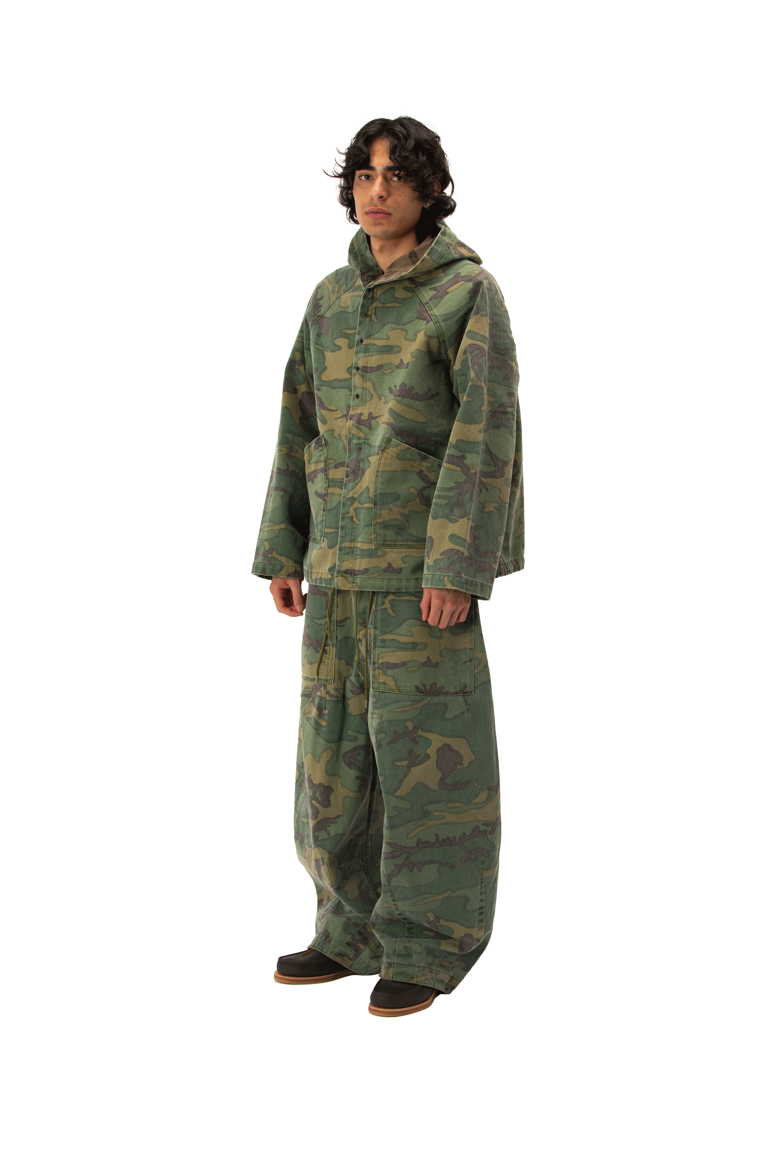 Needles Camo Twill Reversilble Hooded Coat