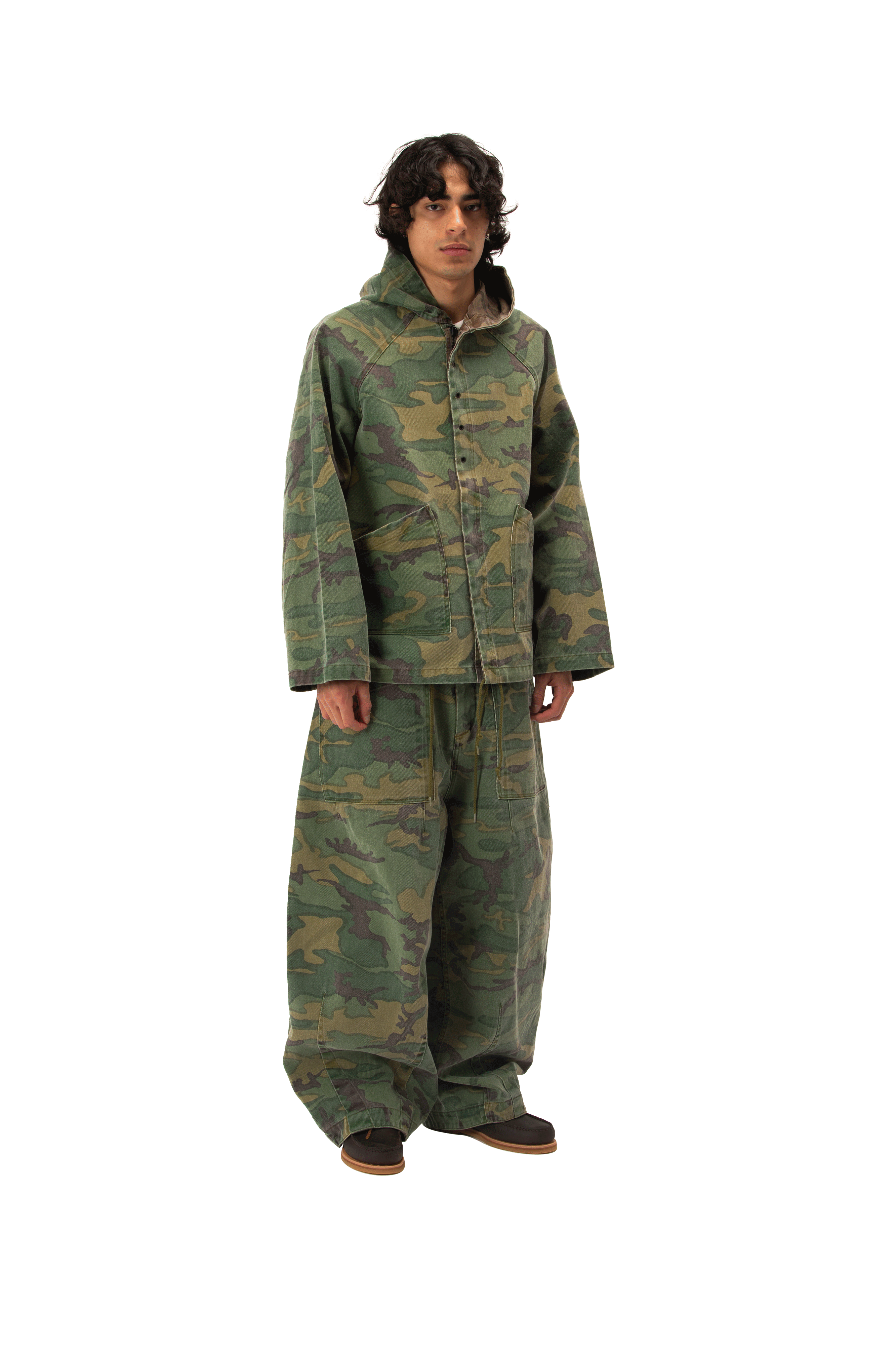 Needles Camo Twill Reversilble Hooded Coat