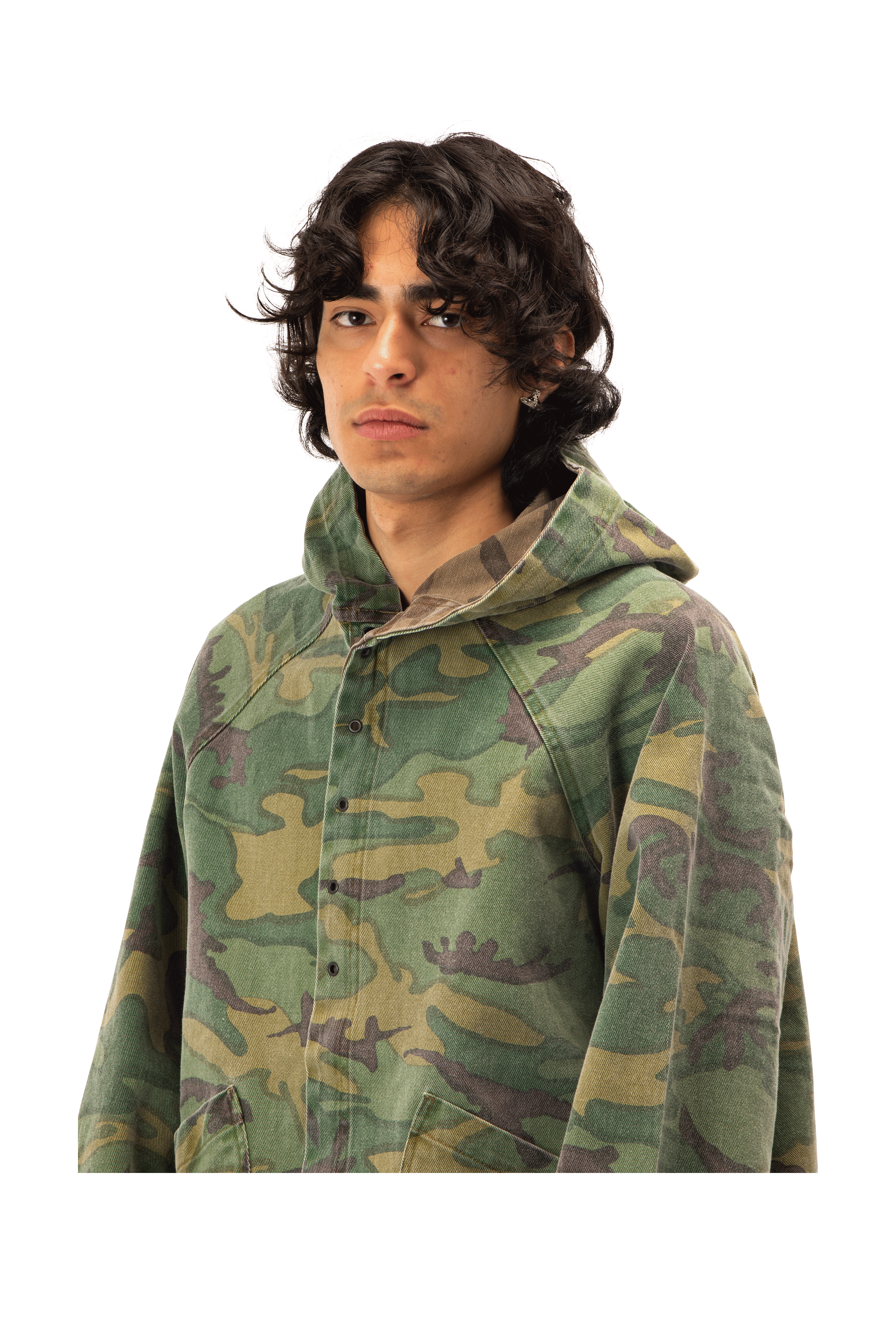 Needles Camo Twill Reversilble Hooded Coat
