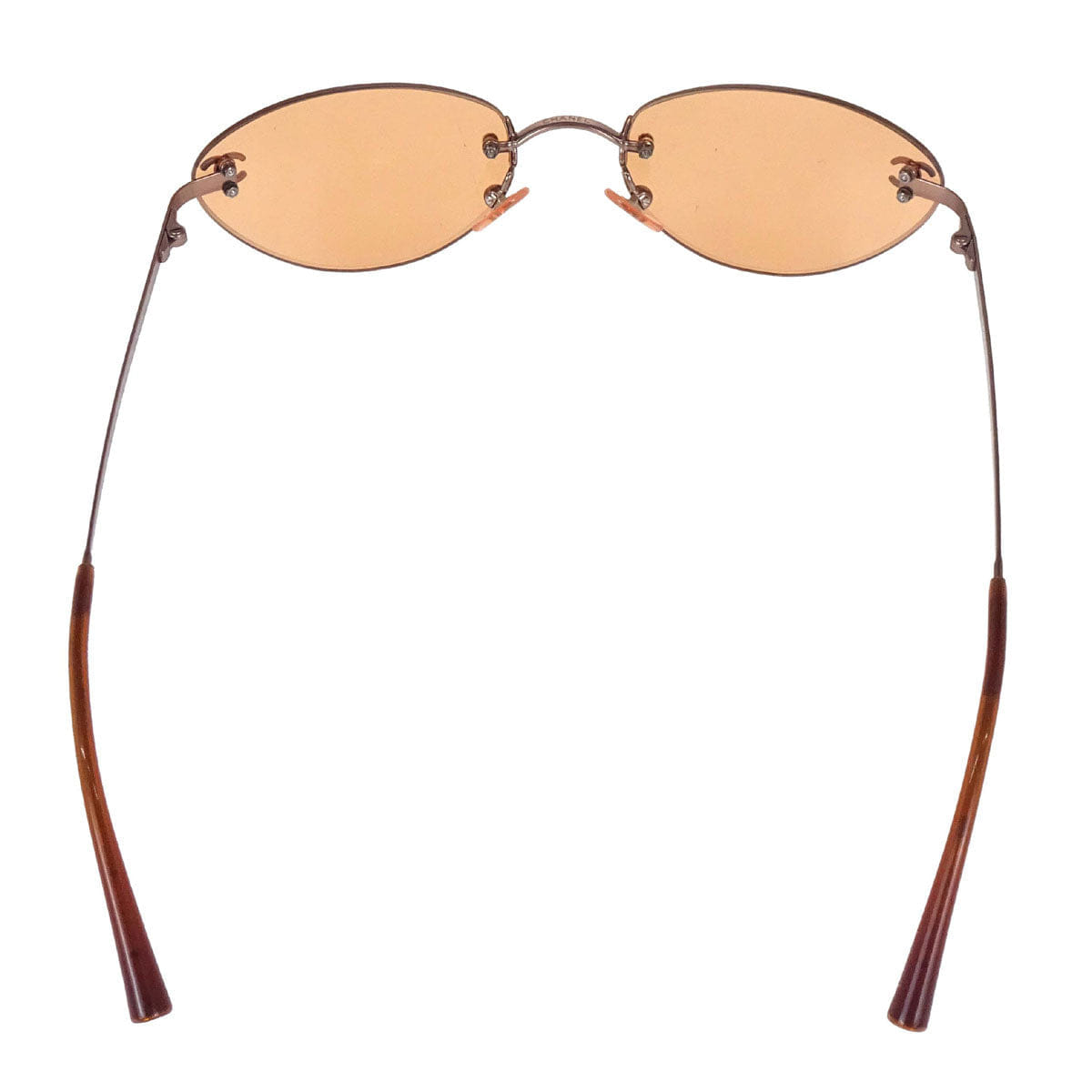 Chanel Sunglasses Eyewear Orange 53□19 130 Small Good