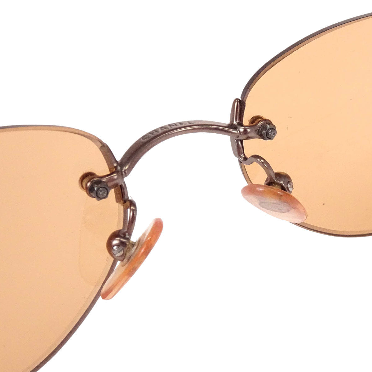 Chanel Sunglasses Eyewear Orange 53□19 130 Small Good
