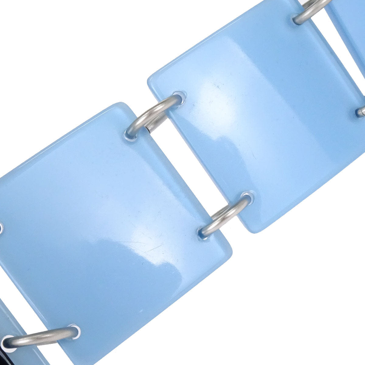 Chanel CC Blue Chain Belt 00T Small Good