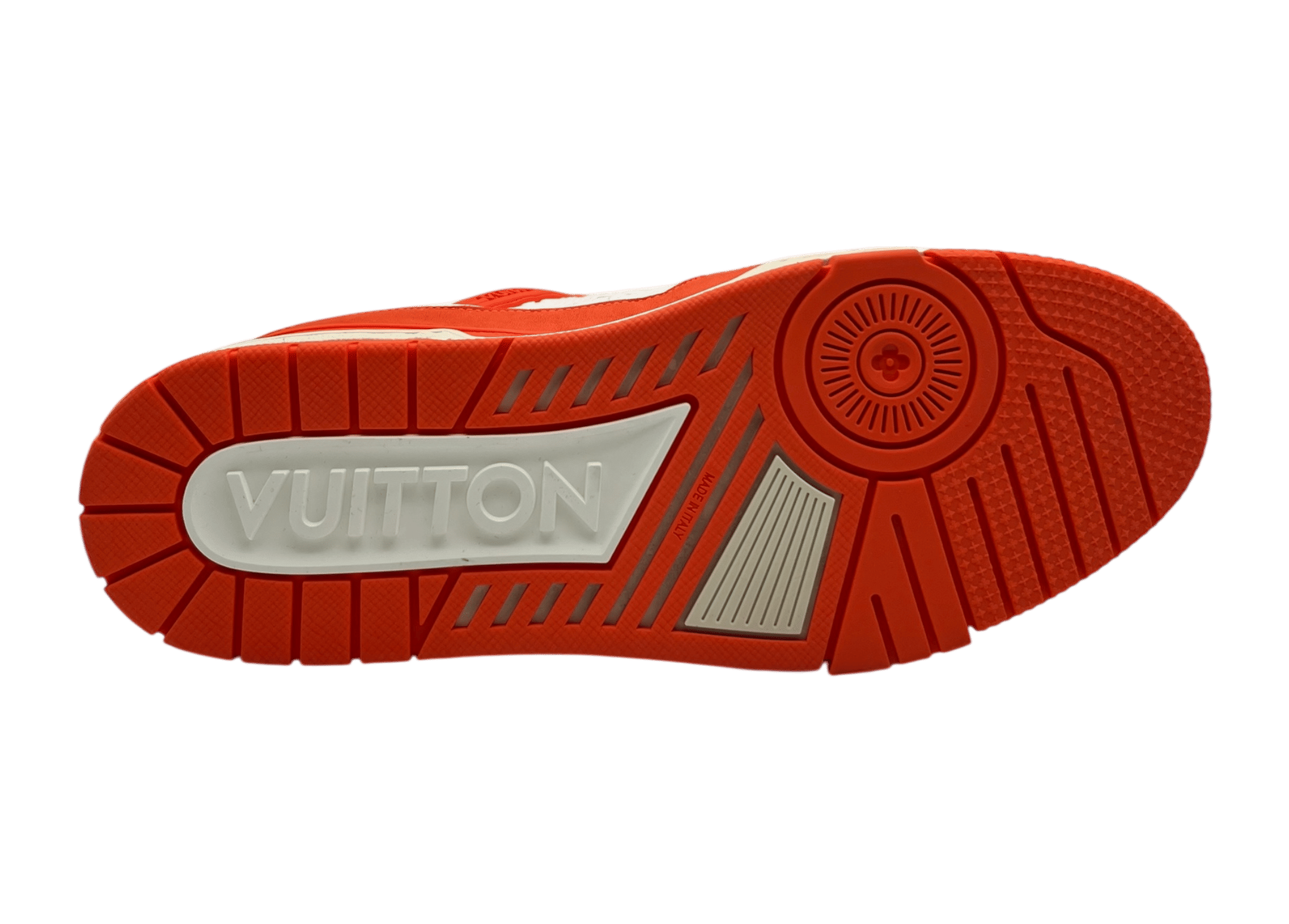 Louis Vuitton Trainer White Orange Fluo COND NEW (NO BOX)