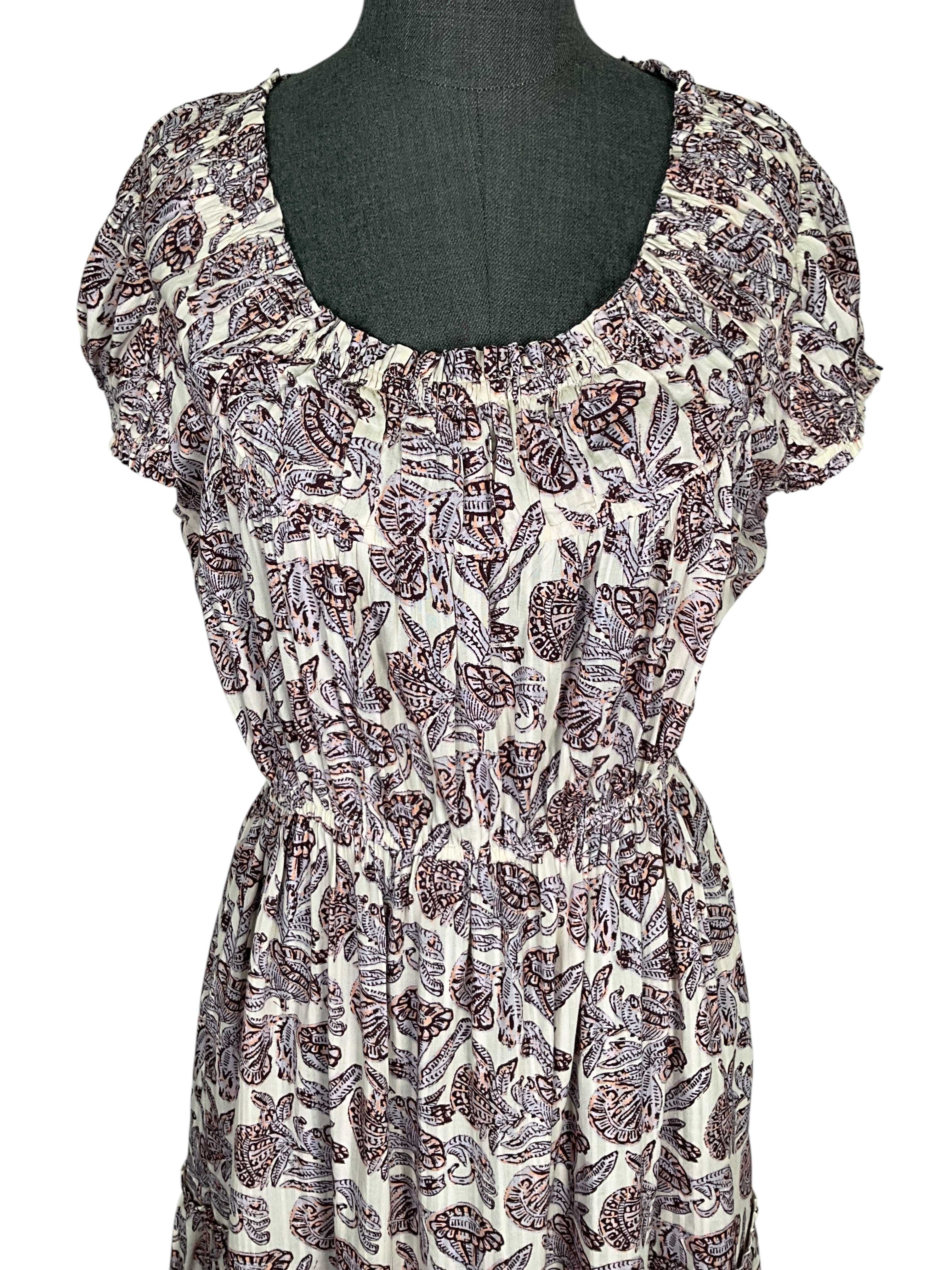 Ulla Johnson Meadow Floral Print Short Sleeve Maxi Dress Size S