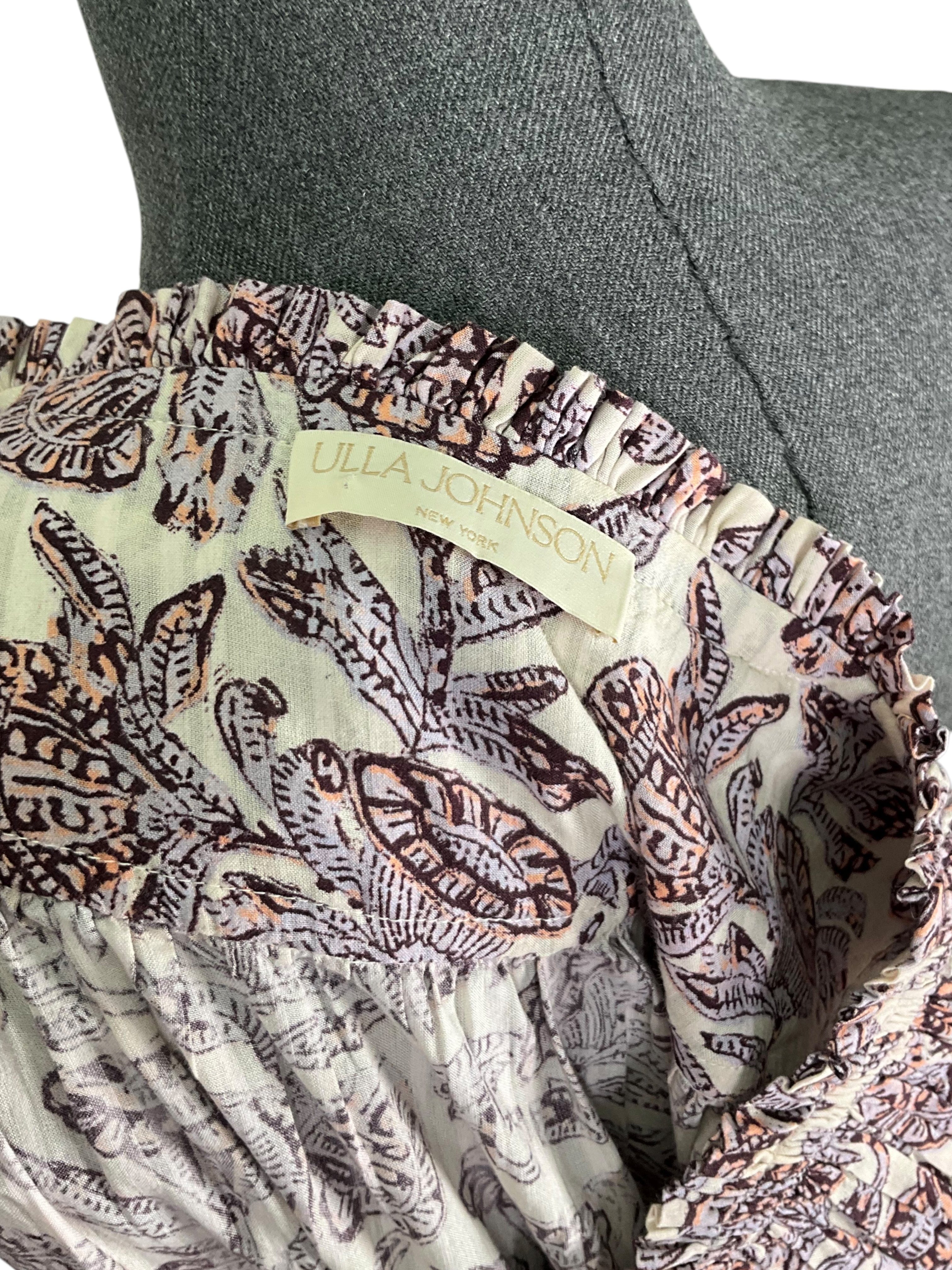 Ulla Johnson Meadow Floral Print Short Sleeve Maxi Dress Size S