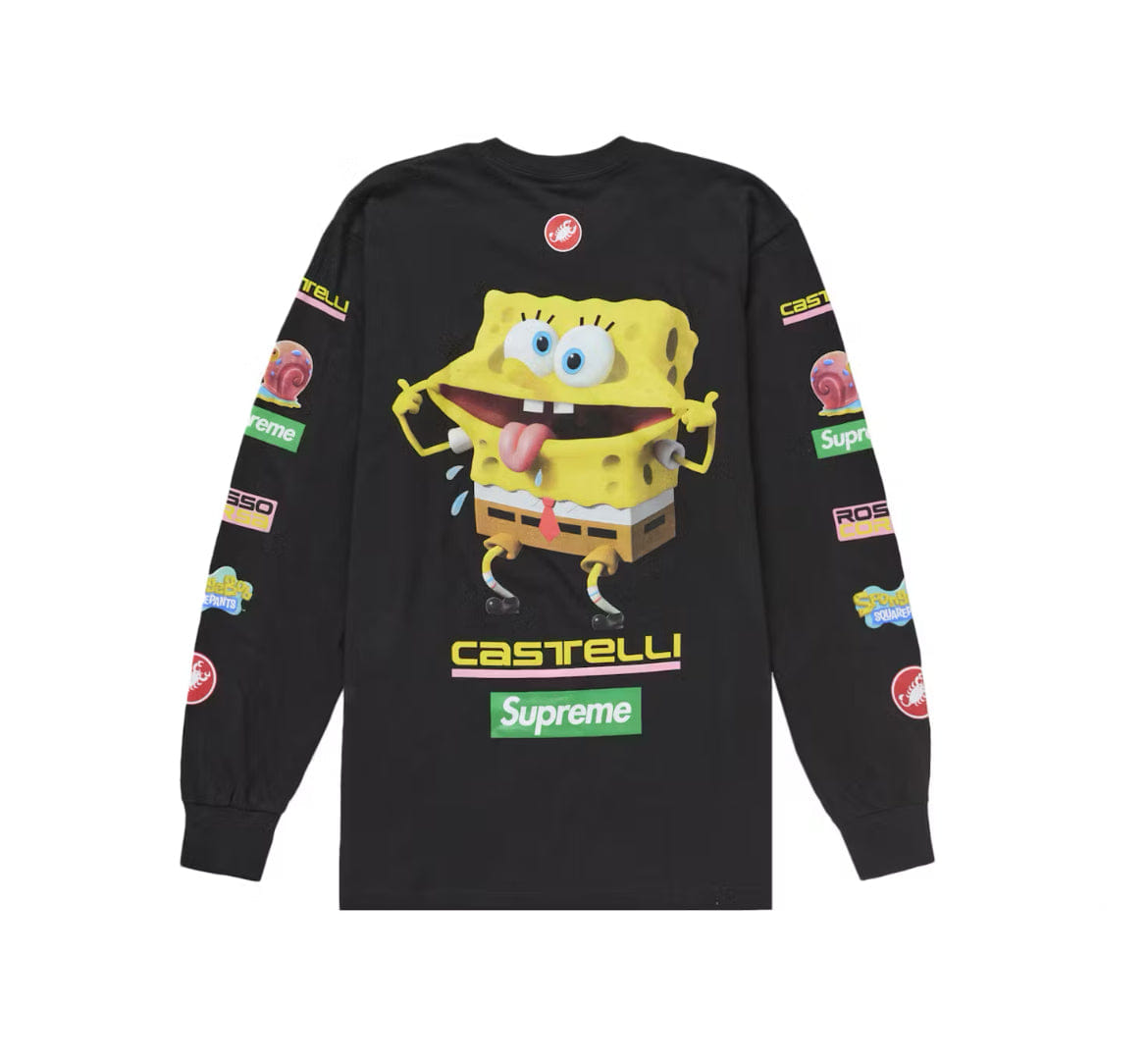 Supreme SpongeBob/Castelli Racing L/S Tee Black