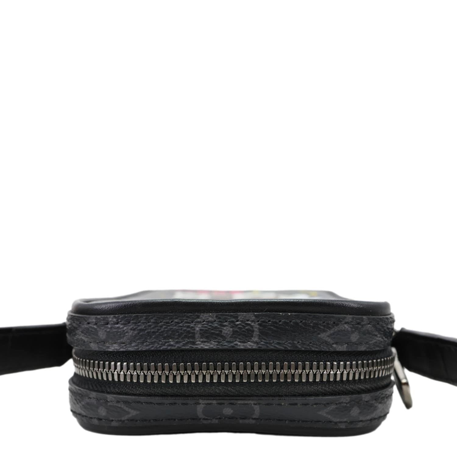 LOUIS VUITTON Danube PPM Comic Trunk Printed Monogram Eclipse Canvas Shoulder Bag Black