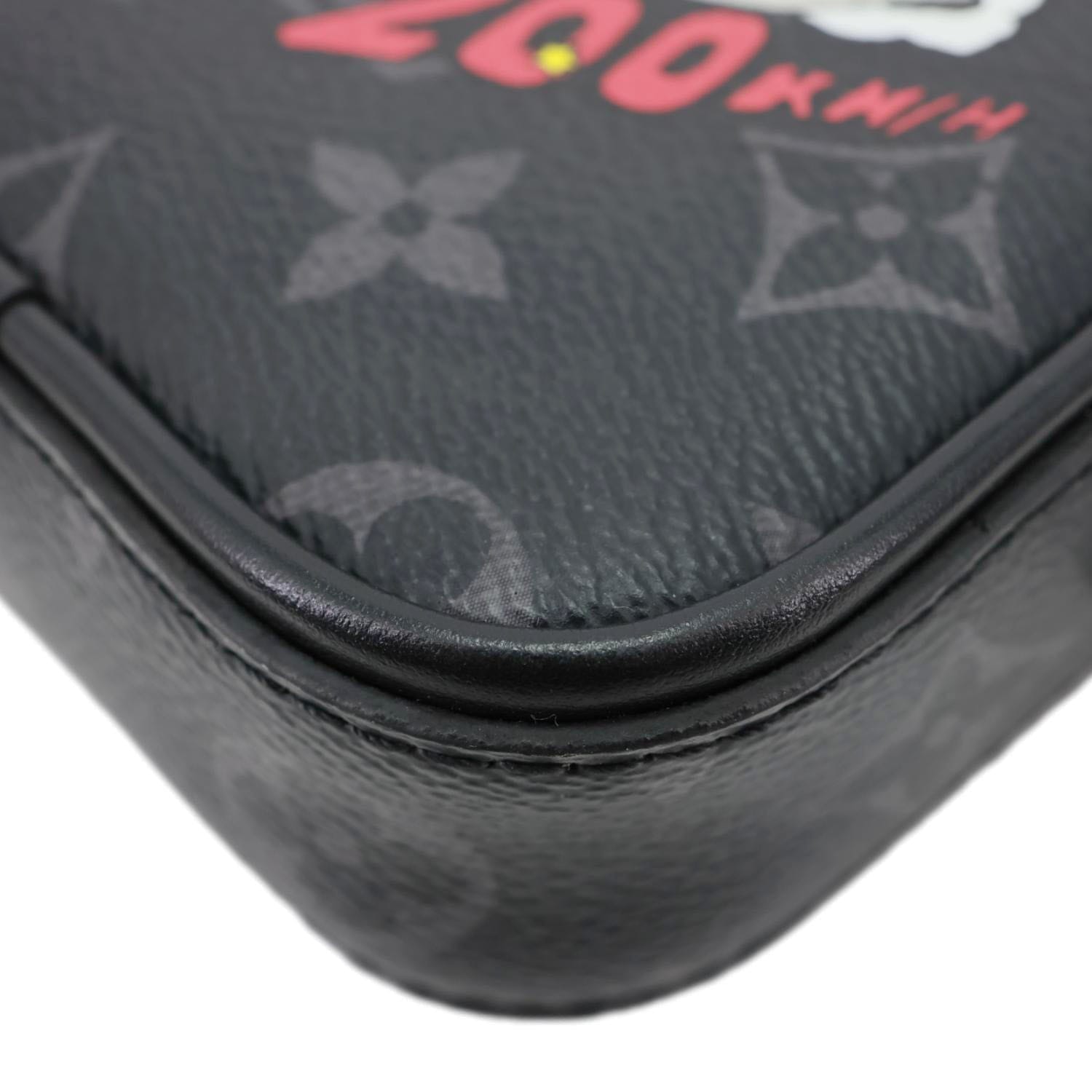 LOUIS VUITTON Danube PPM Comic Trunk Printed Monogram Eclipse Canvas Shoulder Bag Black