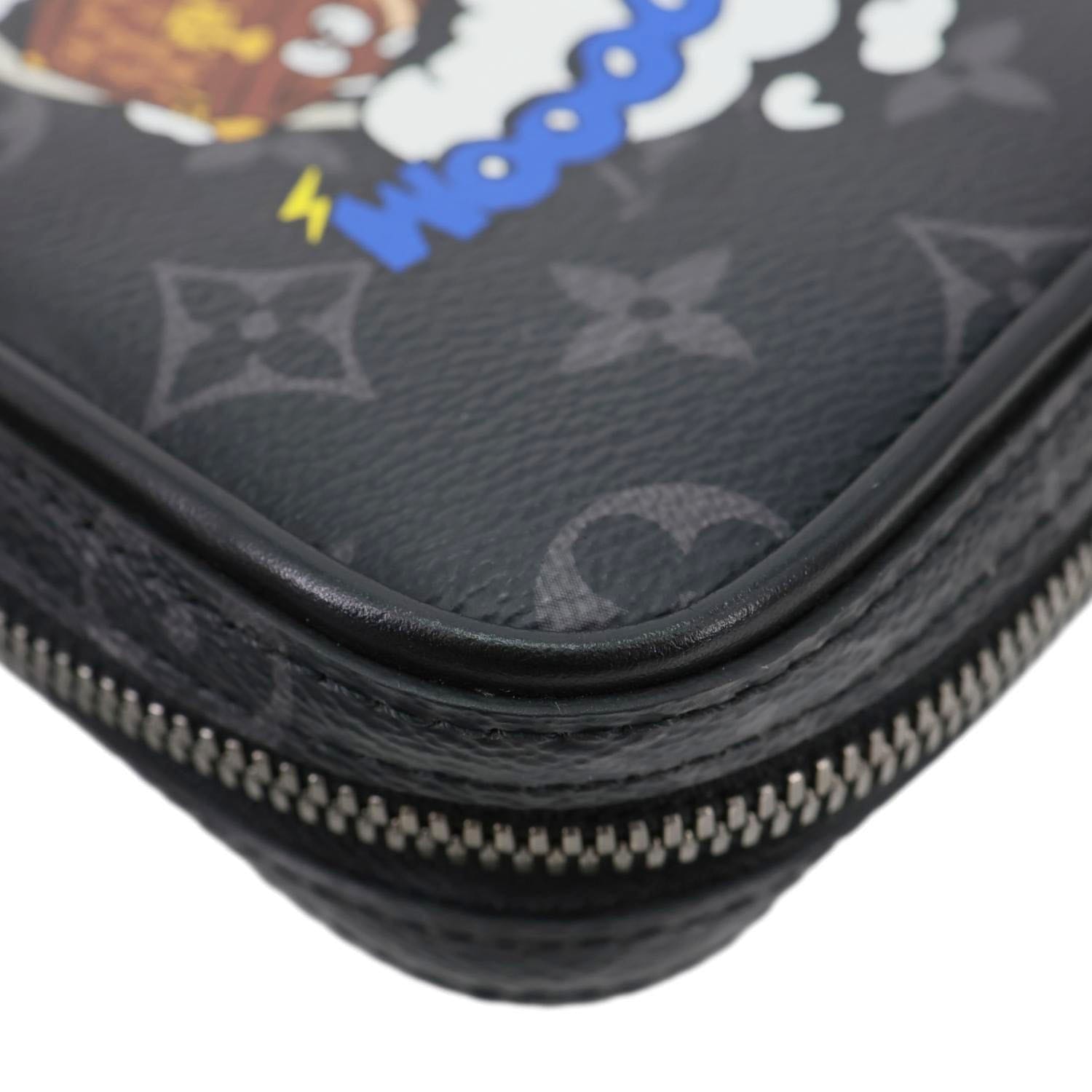 LOUIS VUITTON Danube PPM Comic Trunk Printed Monogram Eclipse Canvas Shoulder Bag Black