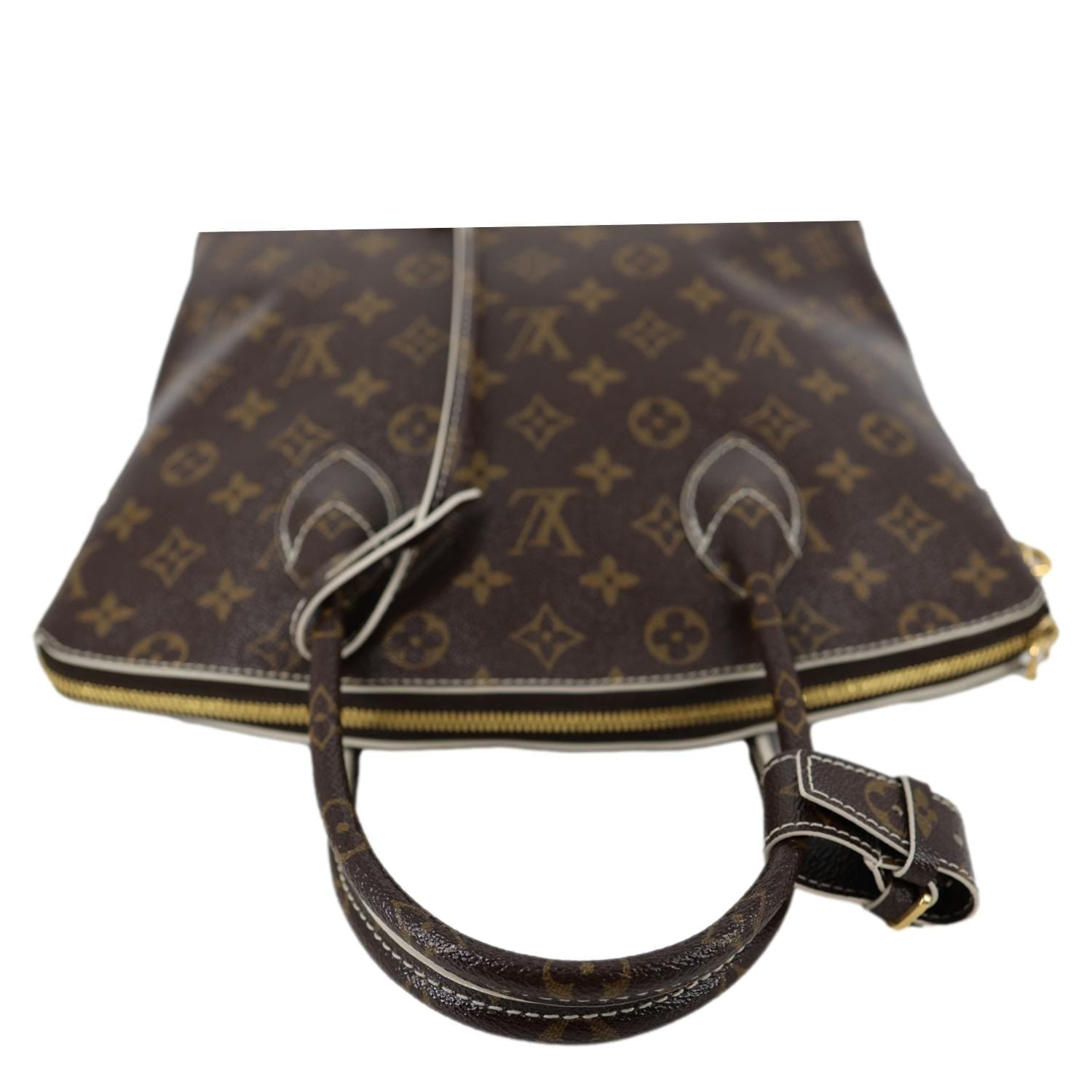 LOUIS VUITTON Fetish Lockit Monogram Canvas Tote Bag Brown