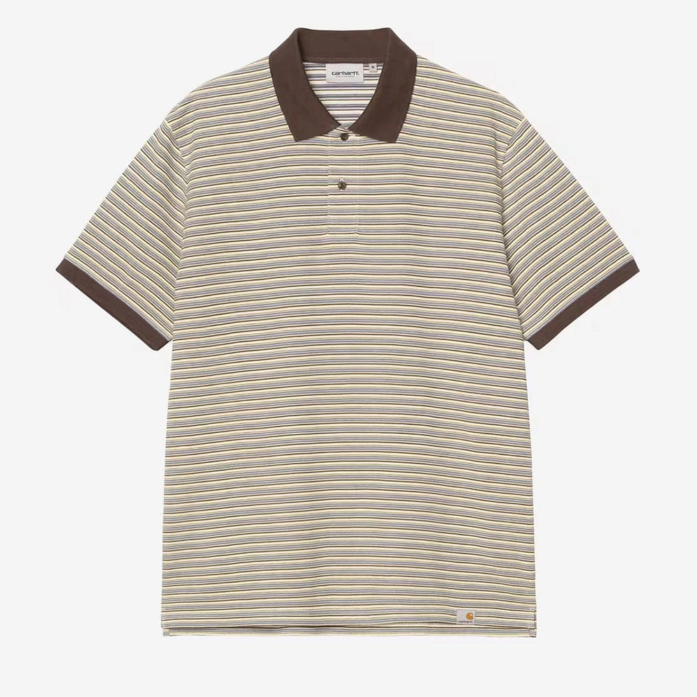 Carhartt Work in Progress Carhartt WIP Dion Polo Shirt Gestreift – Dion Stripe / Wax