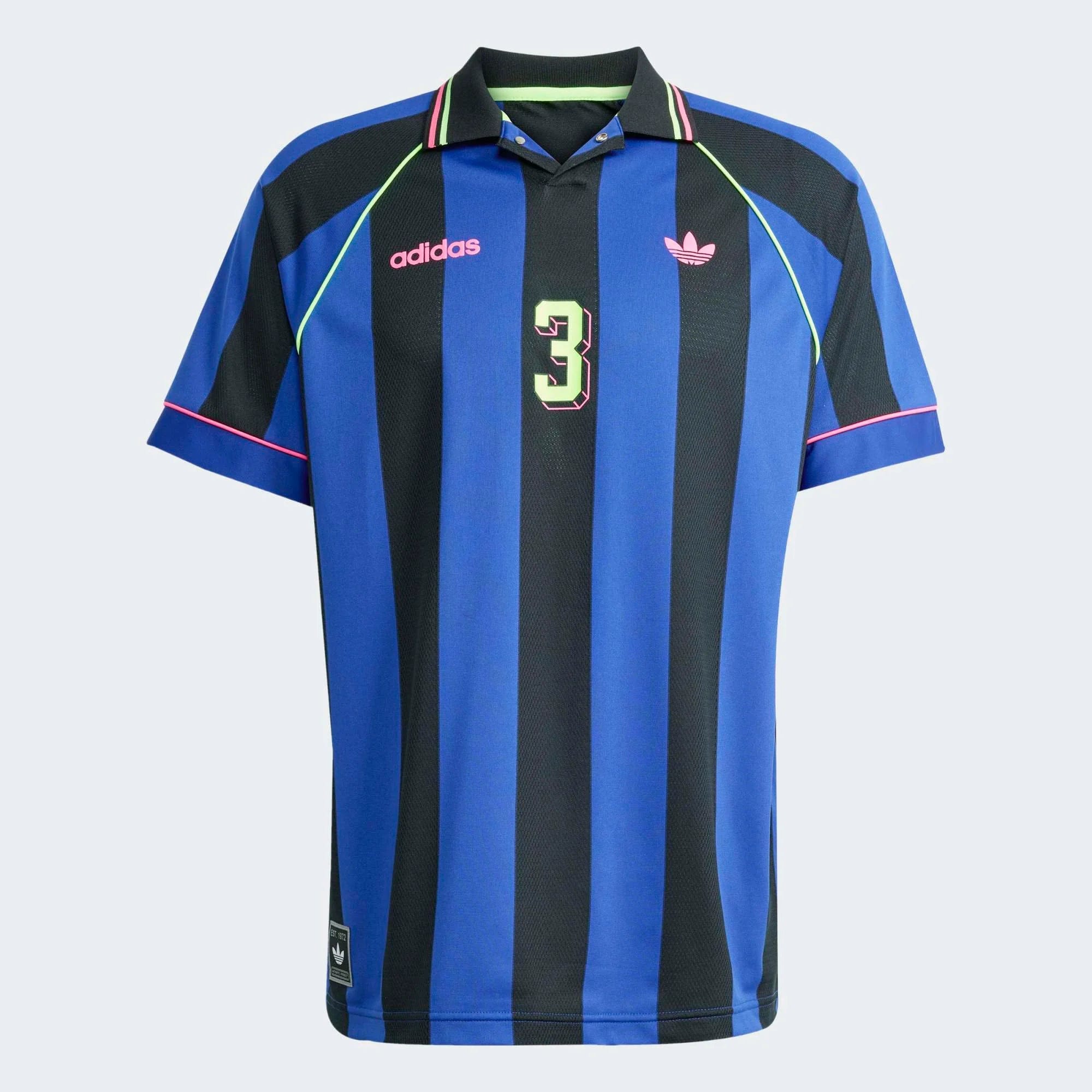 adidas Originals Jacquard Jersey Trikot – Semi Lucid Blue / Schwarz