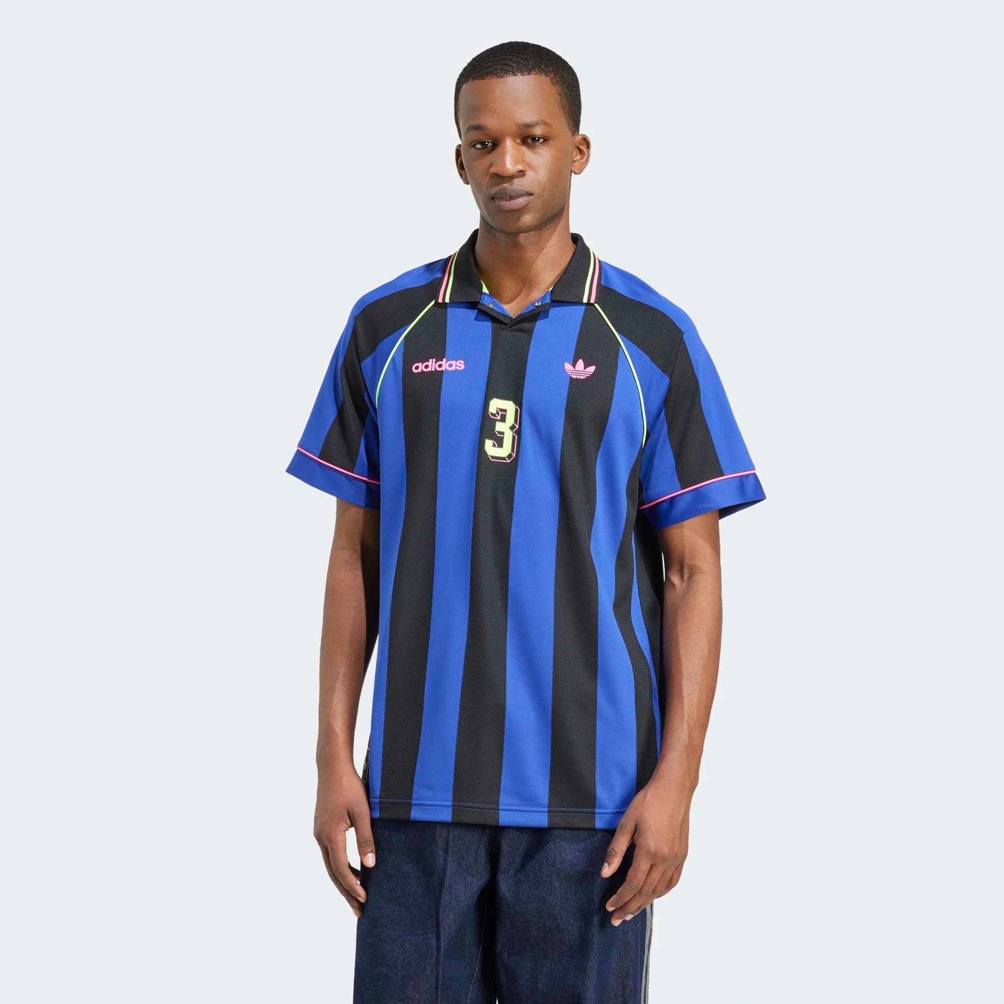 adidas Originals Jacquard Jersey Trikot – Semi Lucid Blue / Schwarz