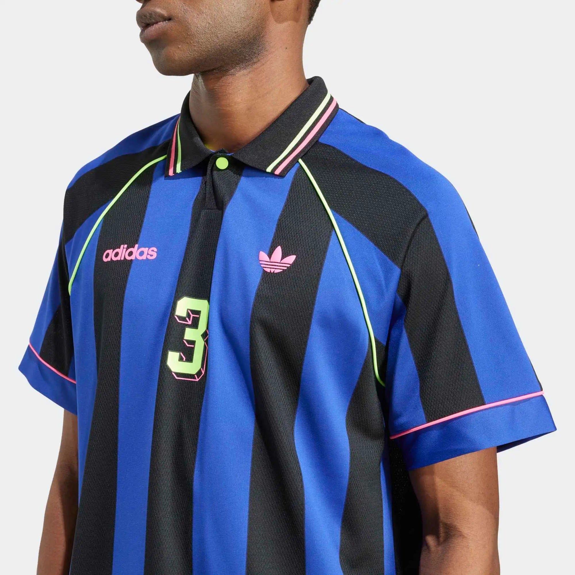 adidas Originals Jacquard Jersey Trikot – Semi Lucid Blue / Schwarz