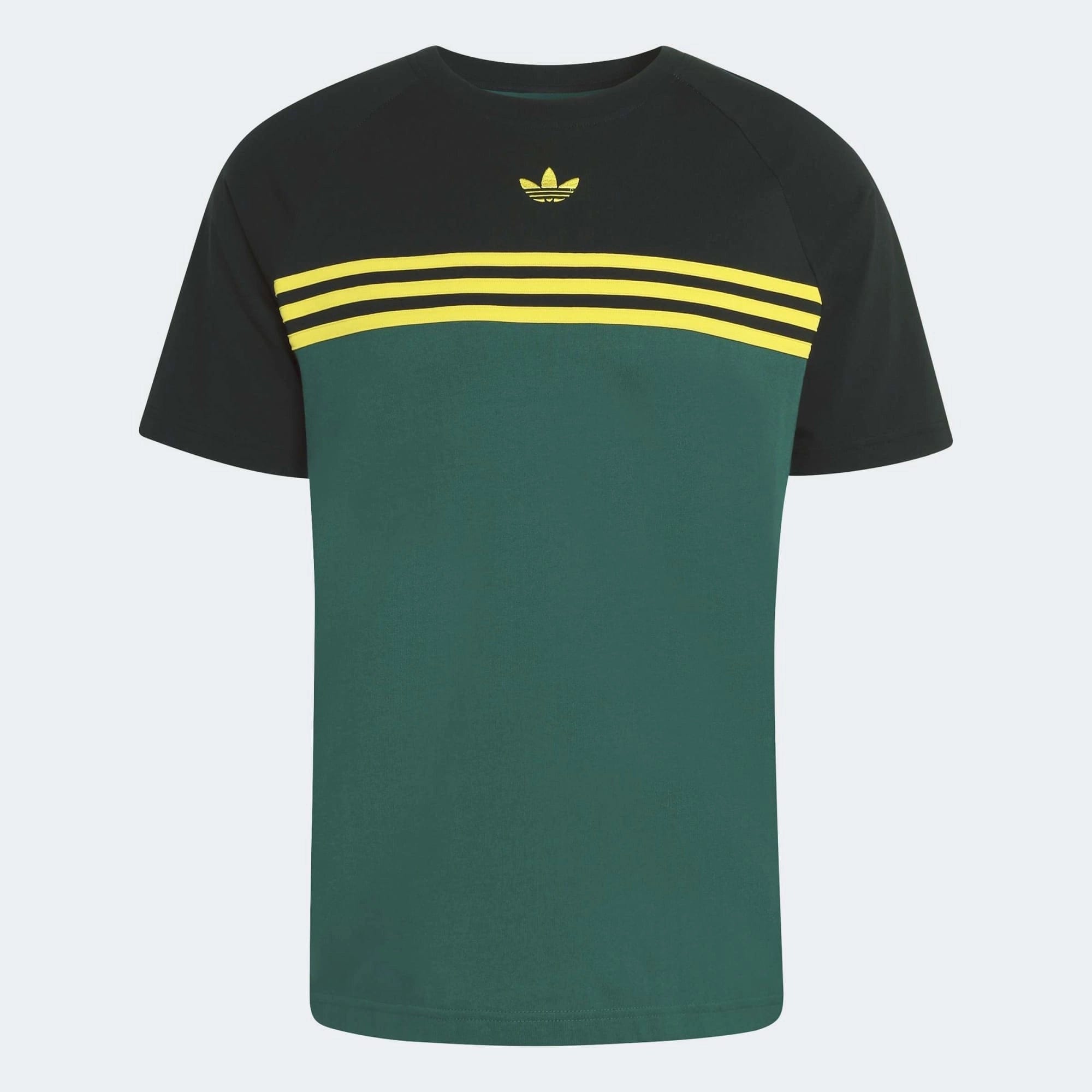adidas Originals Chest Stripes T-Shirt – Collegiate Green / Schwarz