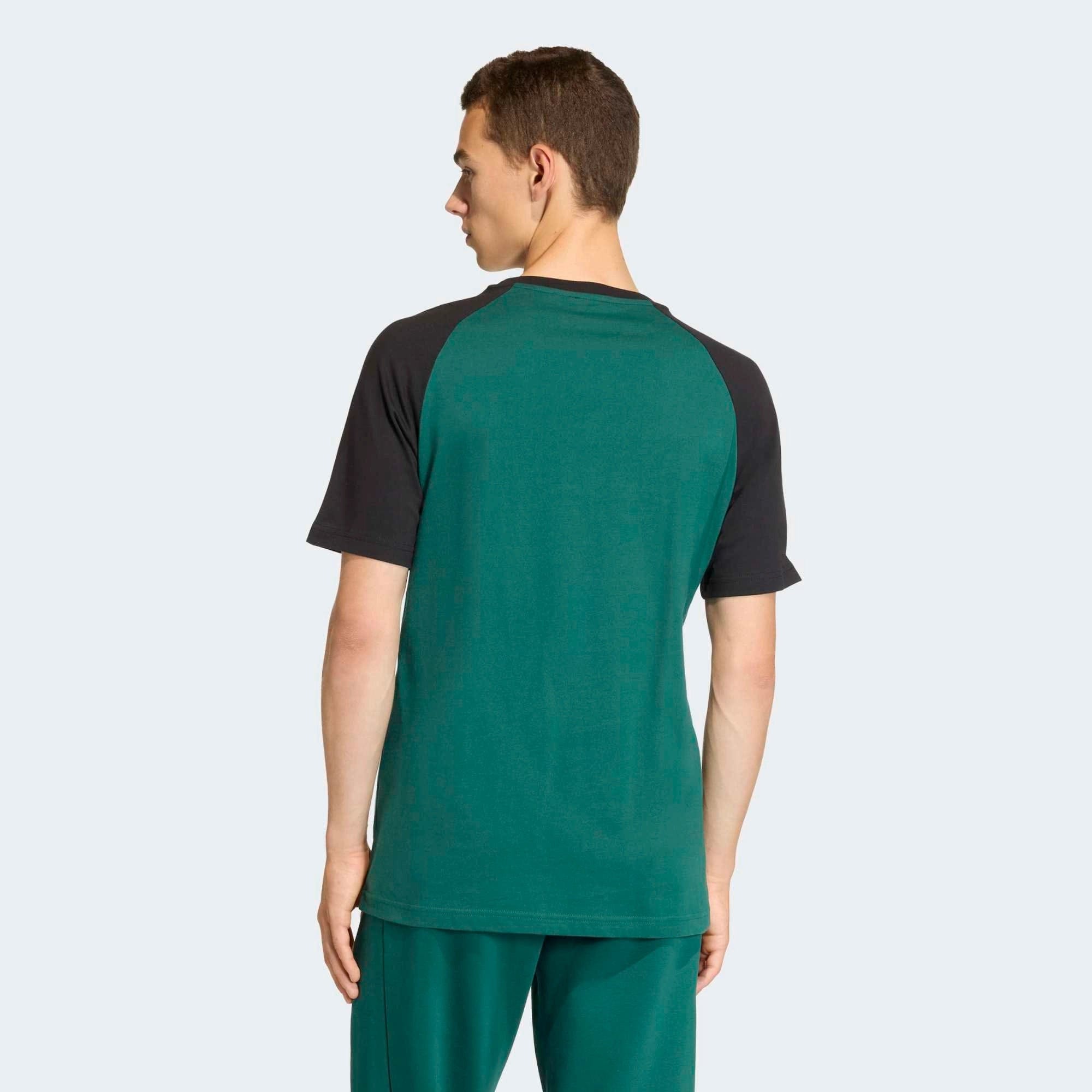 adidas Originals Chest Stripes T-Shirt – Collegiate Green / Schwarz