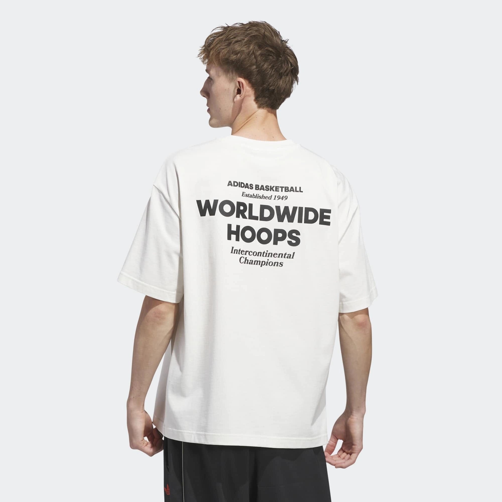 Adidas Worldwide Hoops Graphic Tee - White